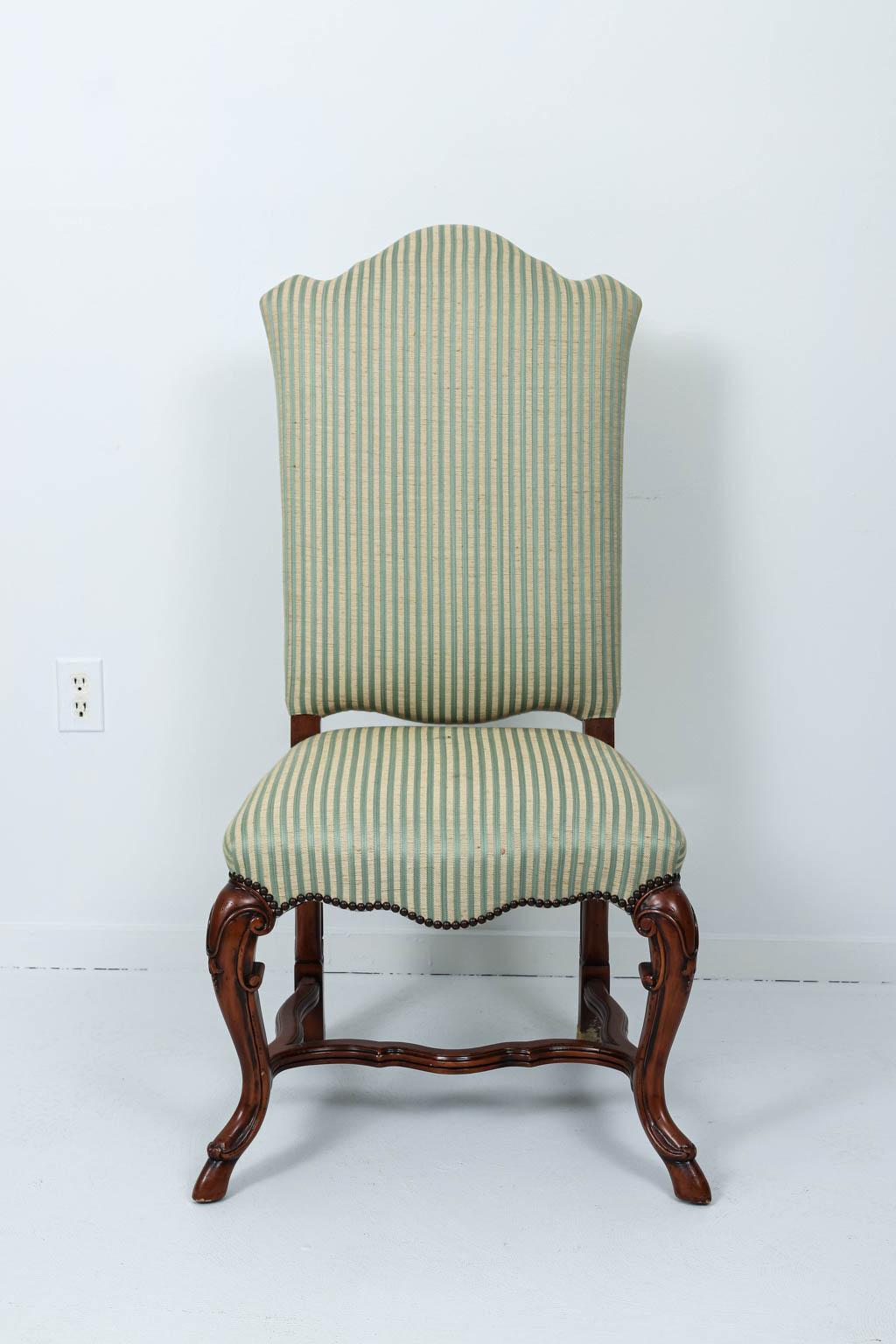 Set of Ten Mahogany Upholstered Side Chairs  In Good Condition In Stamford, CT