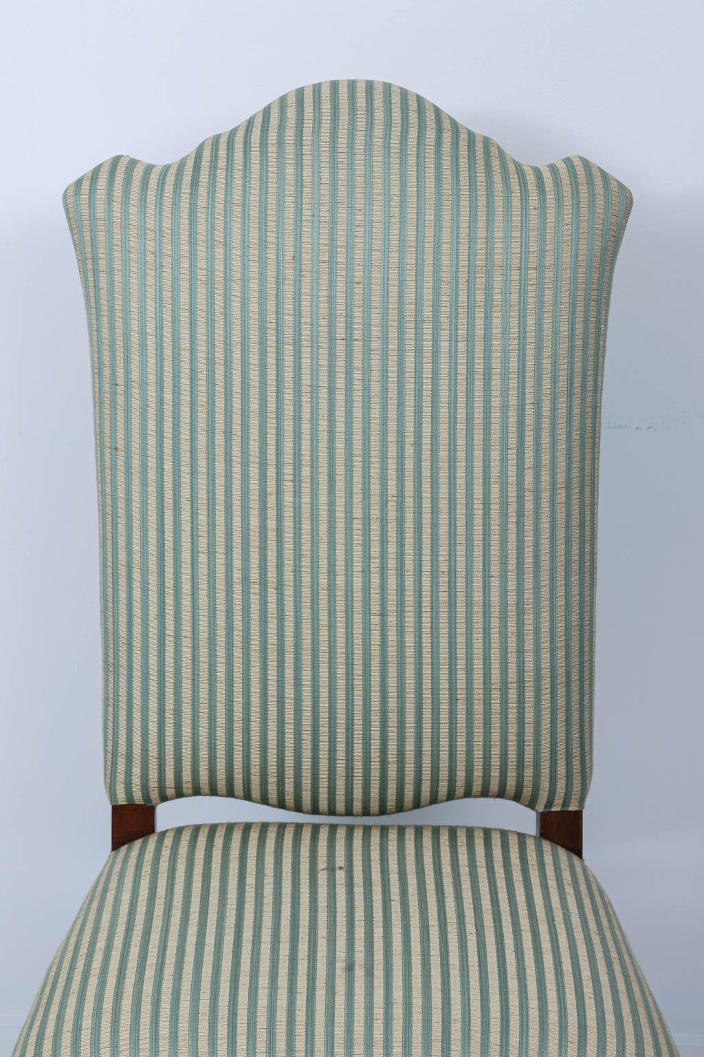 Upholstery Set of Ten Mahogany Upholstered Side Chairs 