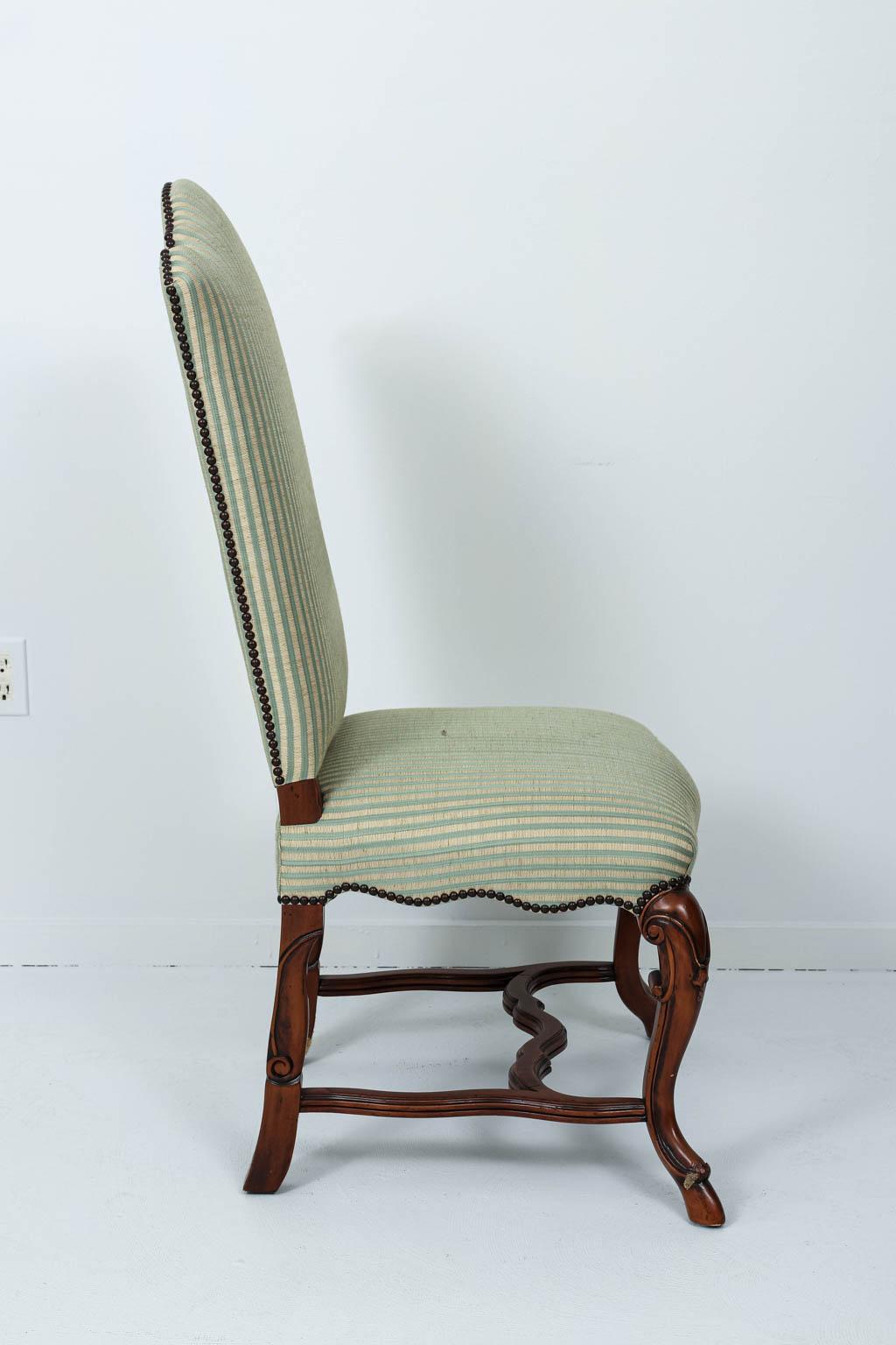 Set of Ten Mahogany Upholstered Side Chairs  2