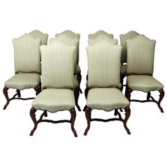 Set of Ten Mahogany Upholstered Side Chairs 