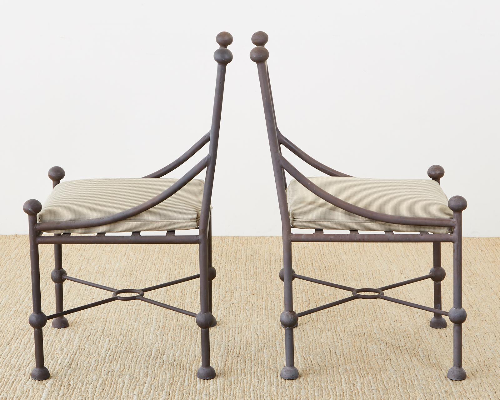 Set of Ten Mario Papperzini for Salterini Style Garden Chairs 3