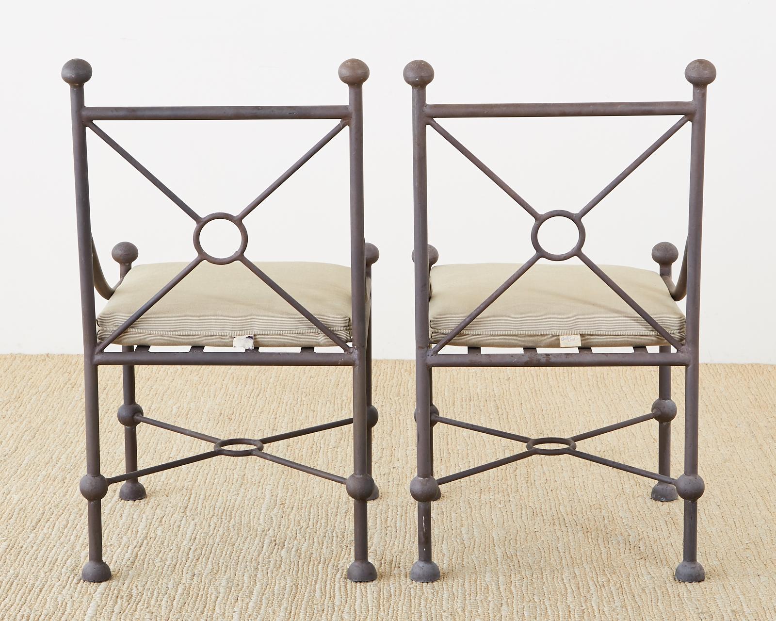 Set of Ten Mario Papperzini for Salterini Style Garden Chairs 4
