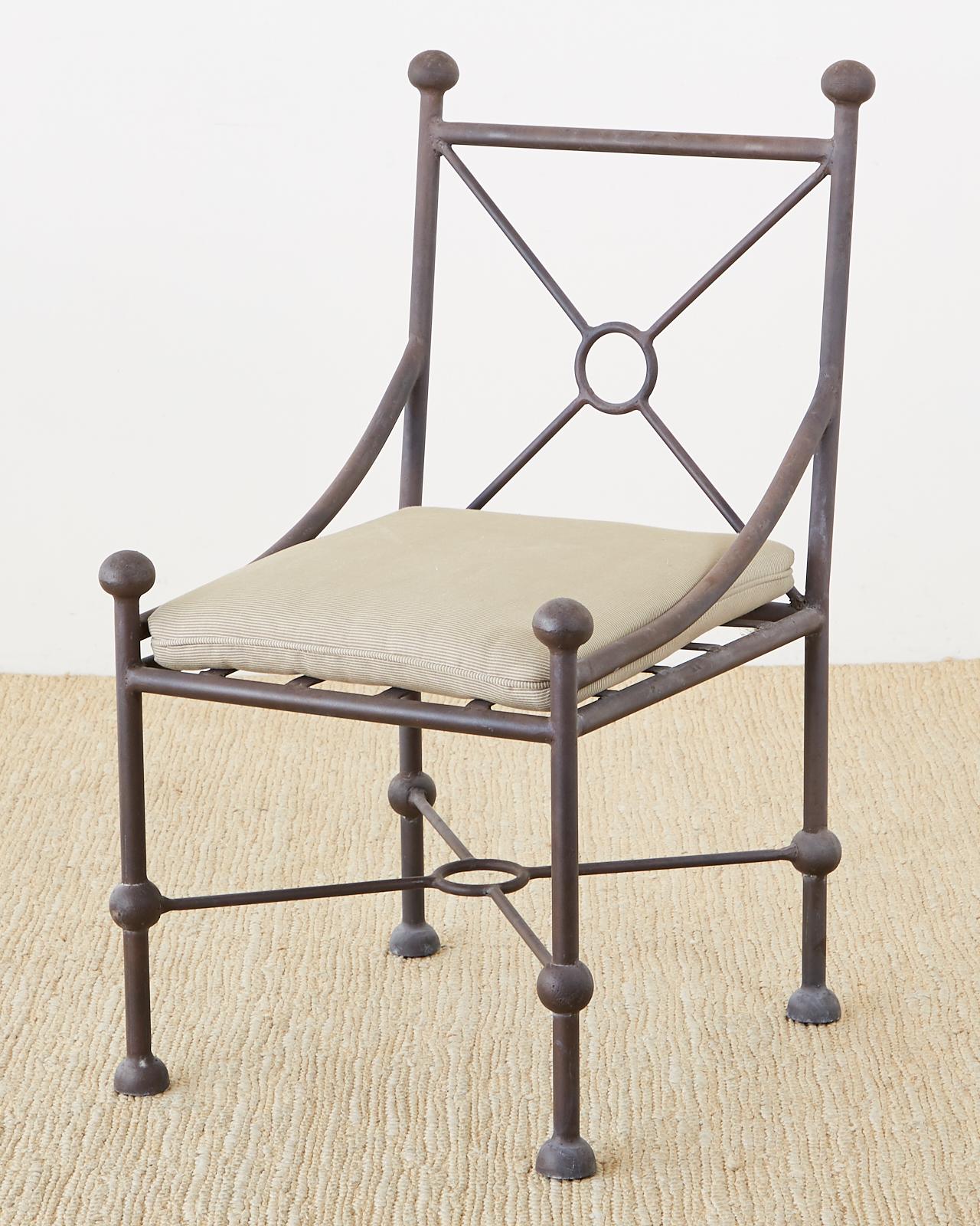 Set of Ten Mario Papperzini for Salterini Style Garden Chairs 5