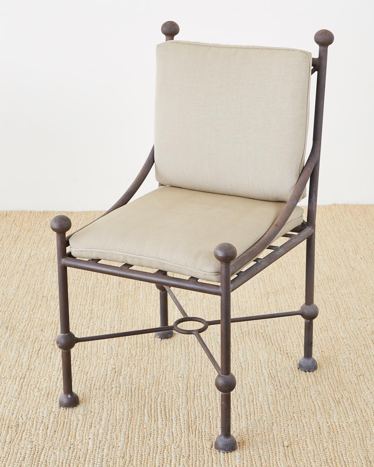 Set of Ten Mario Papperzini for Salterini Style Garden Chairs 6