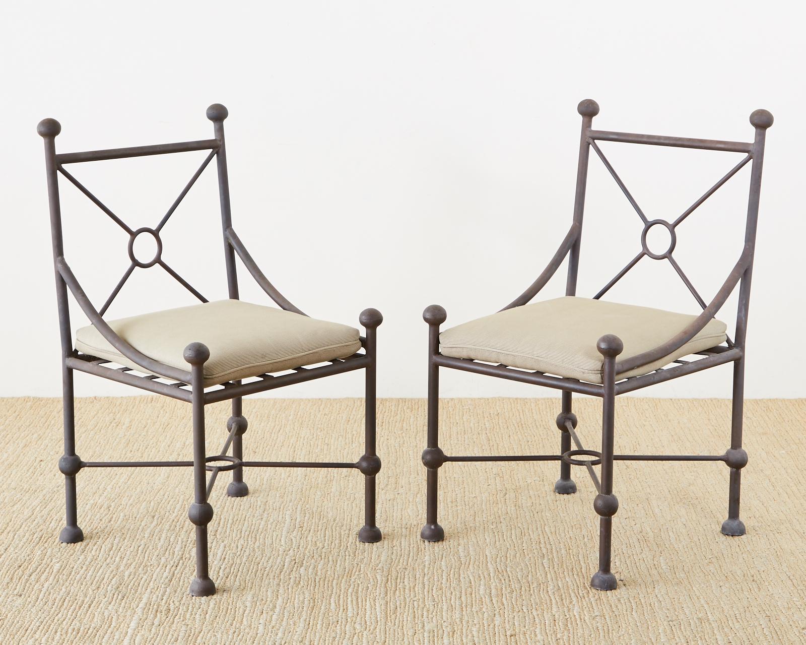 American Set of Ten Mario Papperzini for Salterini Style Garden Chairs