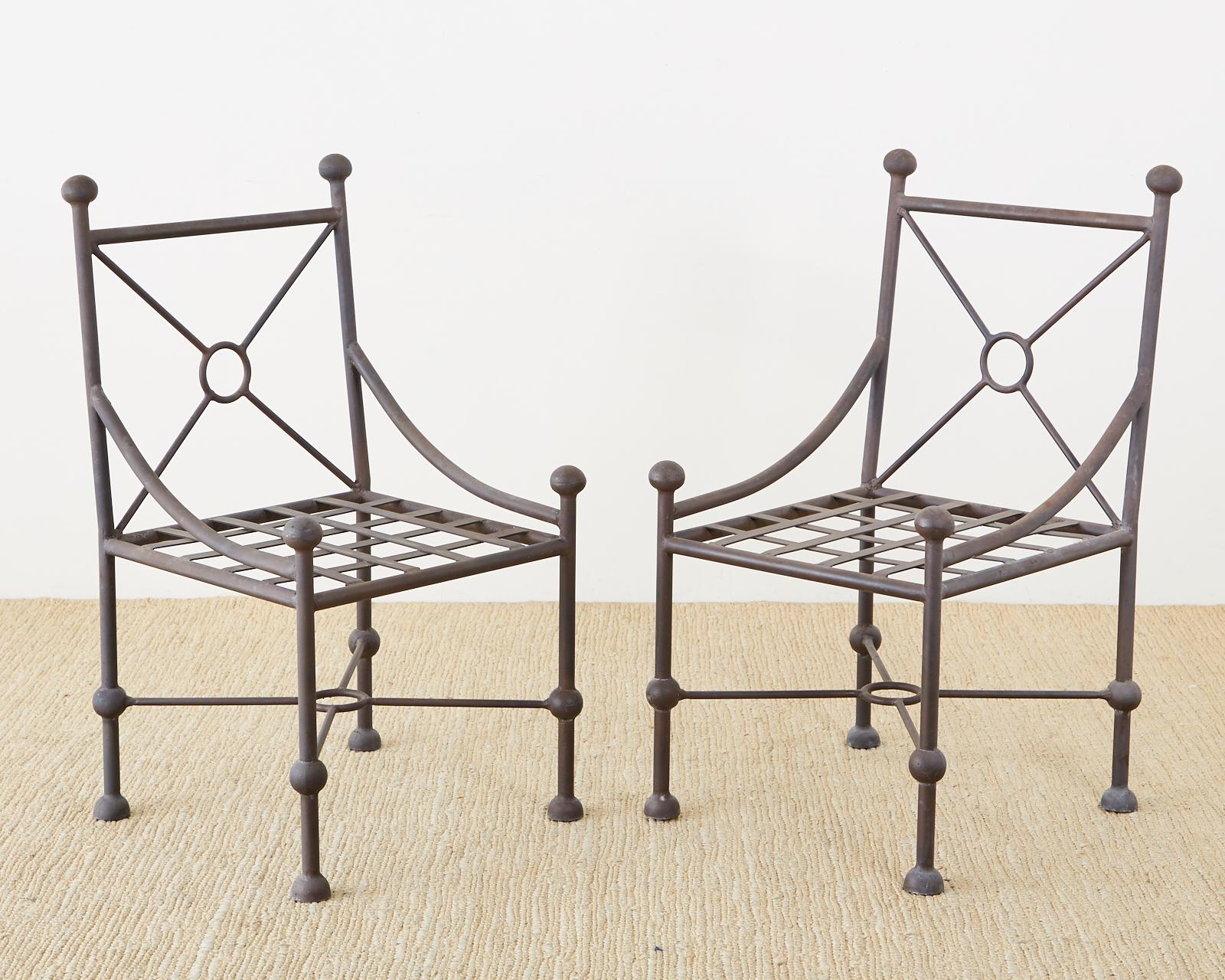 Set of Ten Mario Papperzini for Salterini Style Garden Chairs 1