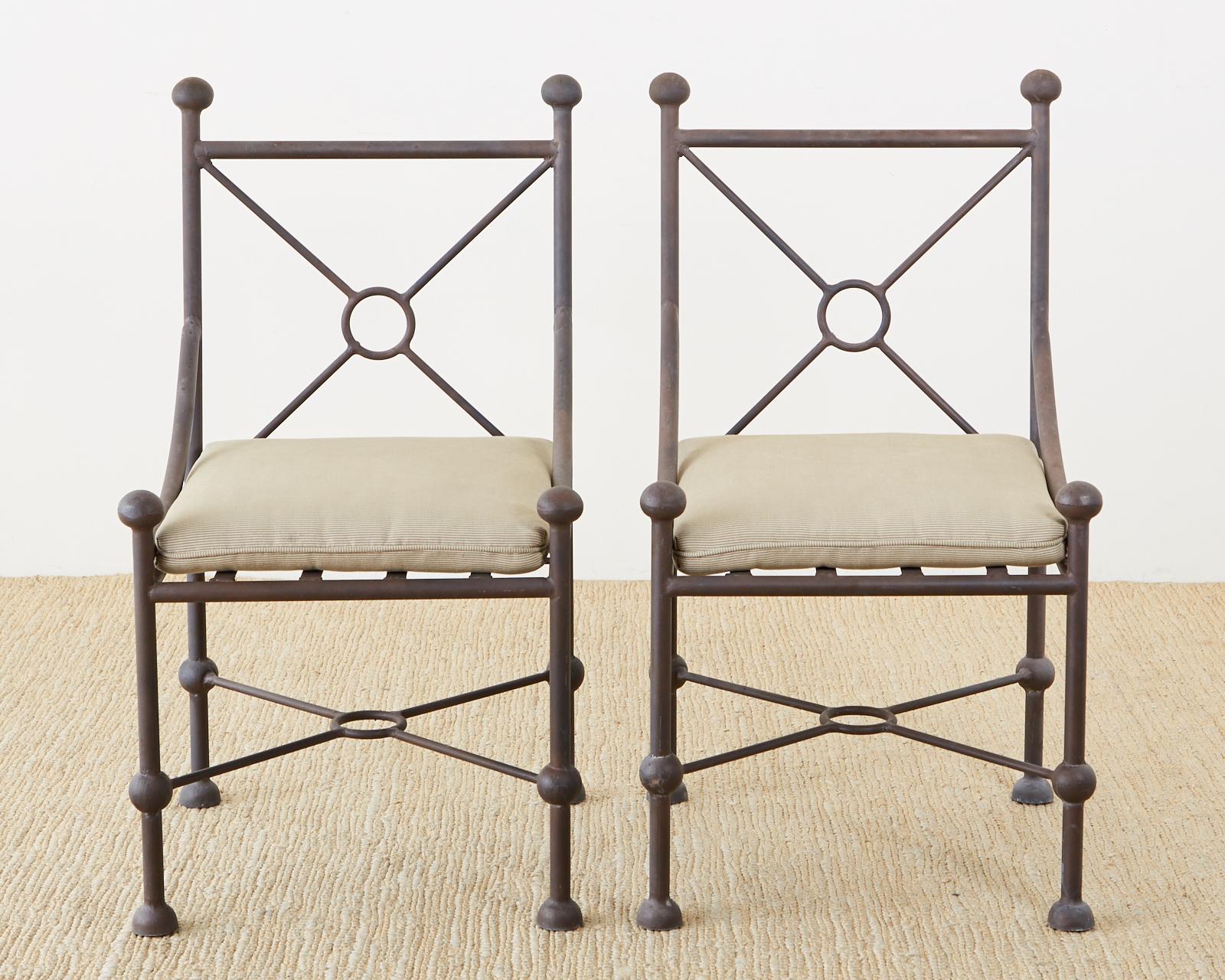 Set of Ten Mario Papperzini for Salterini Style Garden Chairs 2