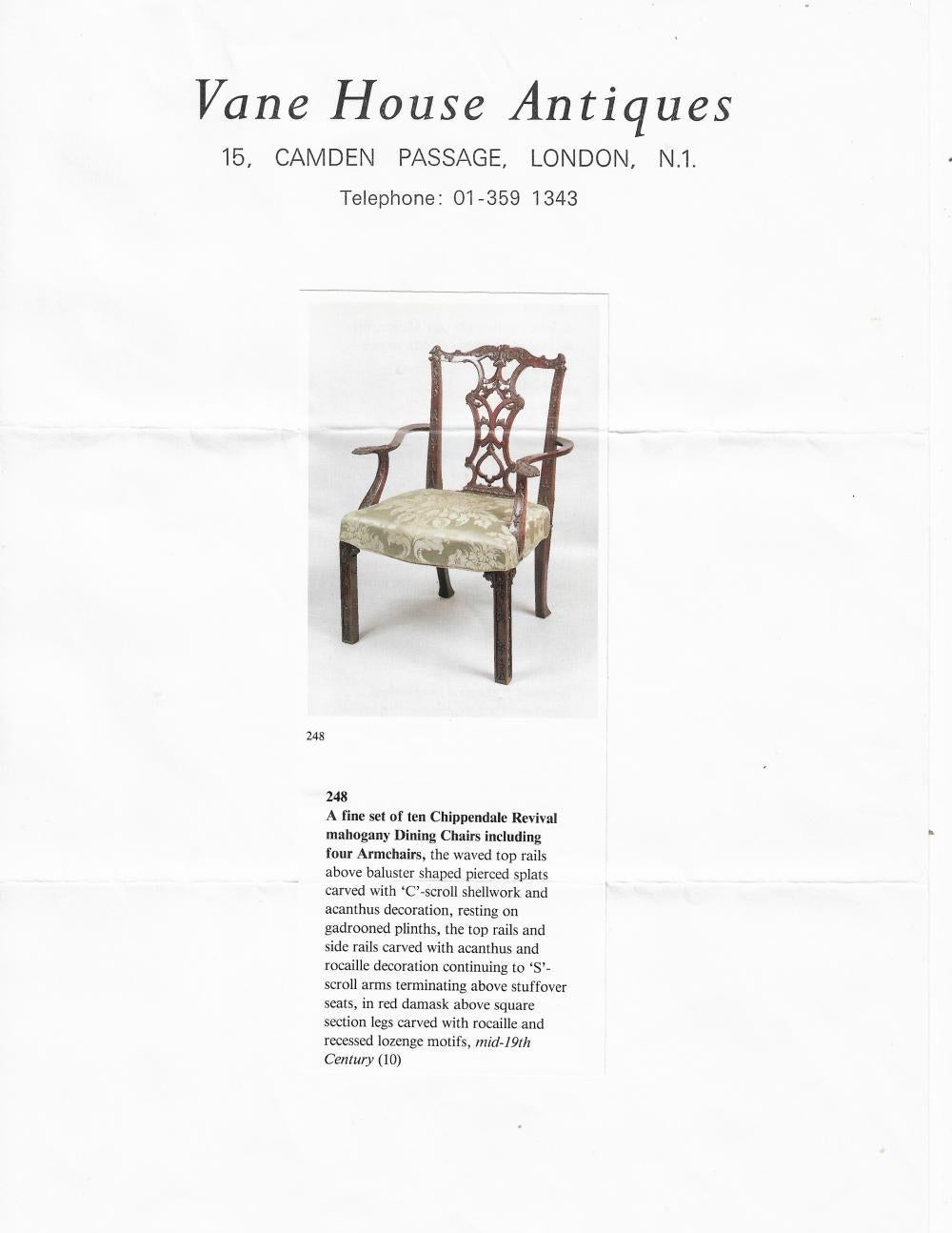 Set of Ten Mid-19th Century Chinese Chippendale Dining Chairs of Fine Quality For Sale 3