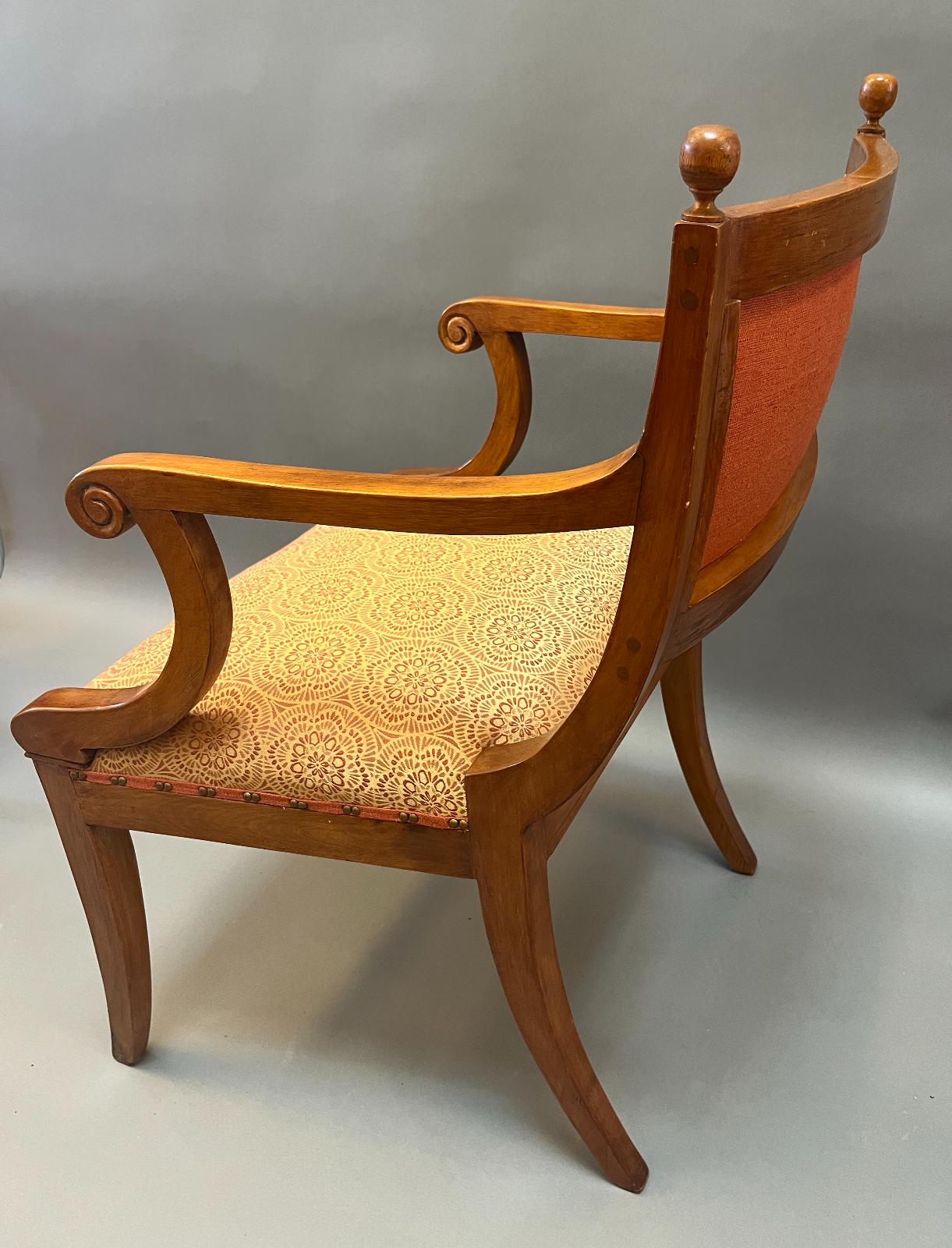 Danish Set of Ten Mid-19th Century Norwegian Upholstered Birch Armchairs For Sale