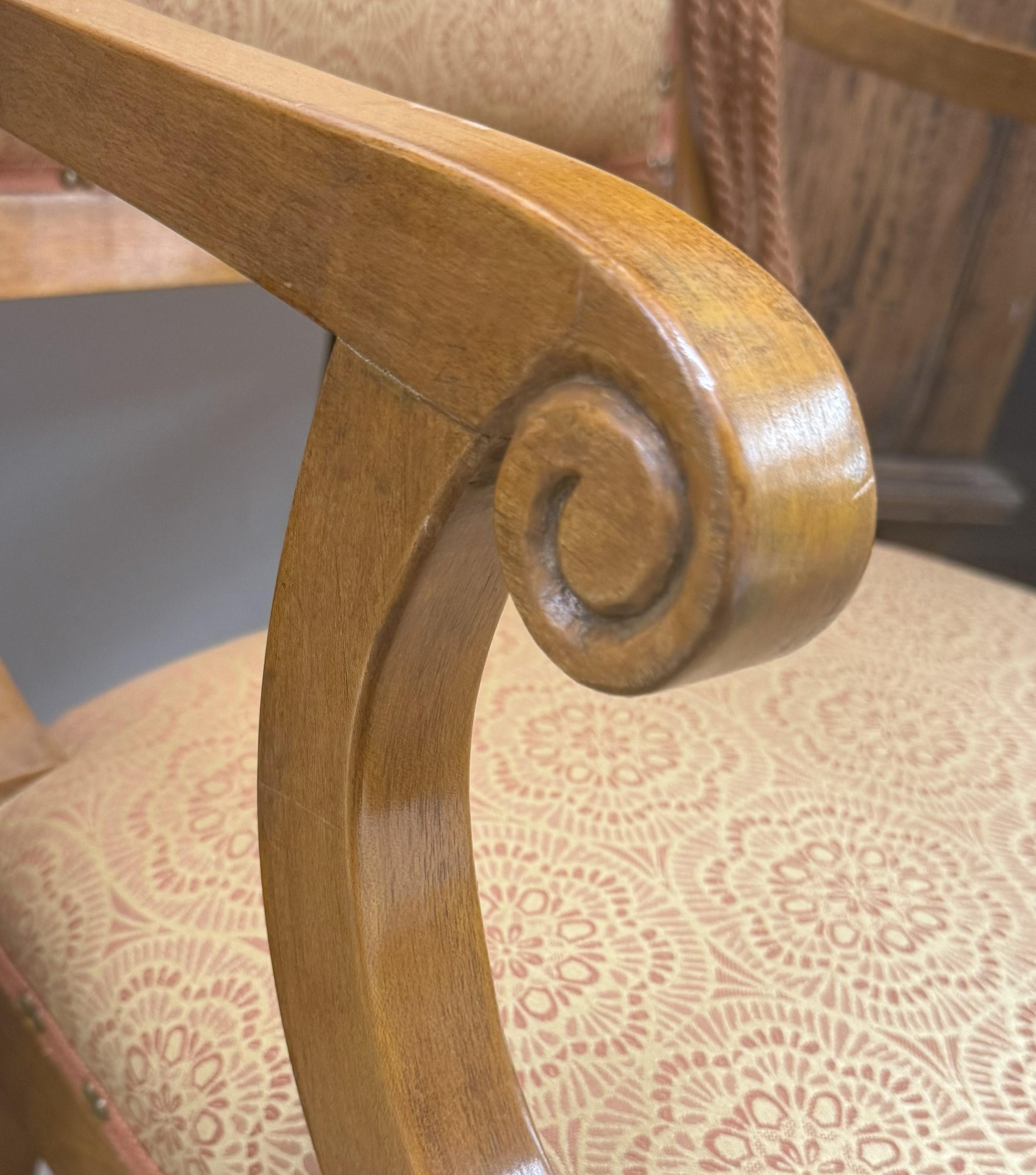 Upholstery Set of Ten Mid-19th Century Danish Upholstered Birch Armchairs For Sale