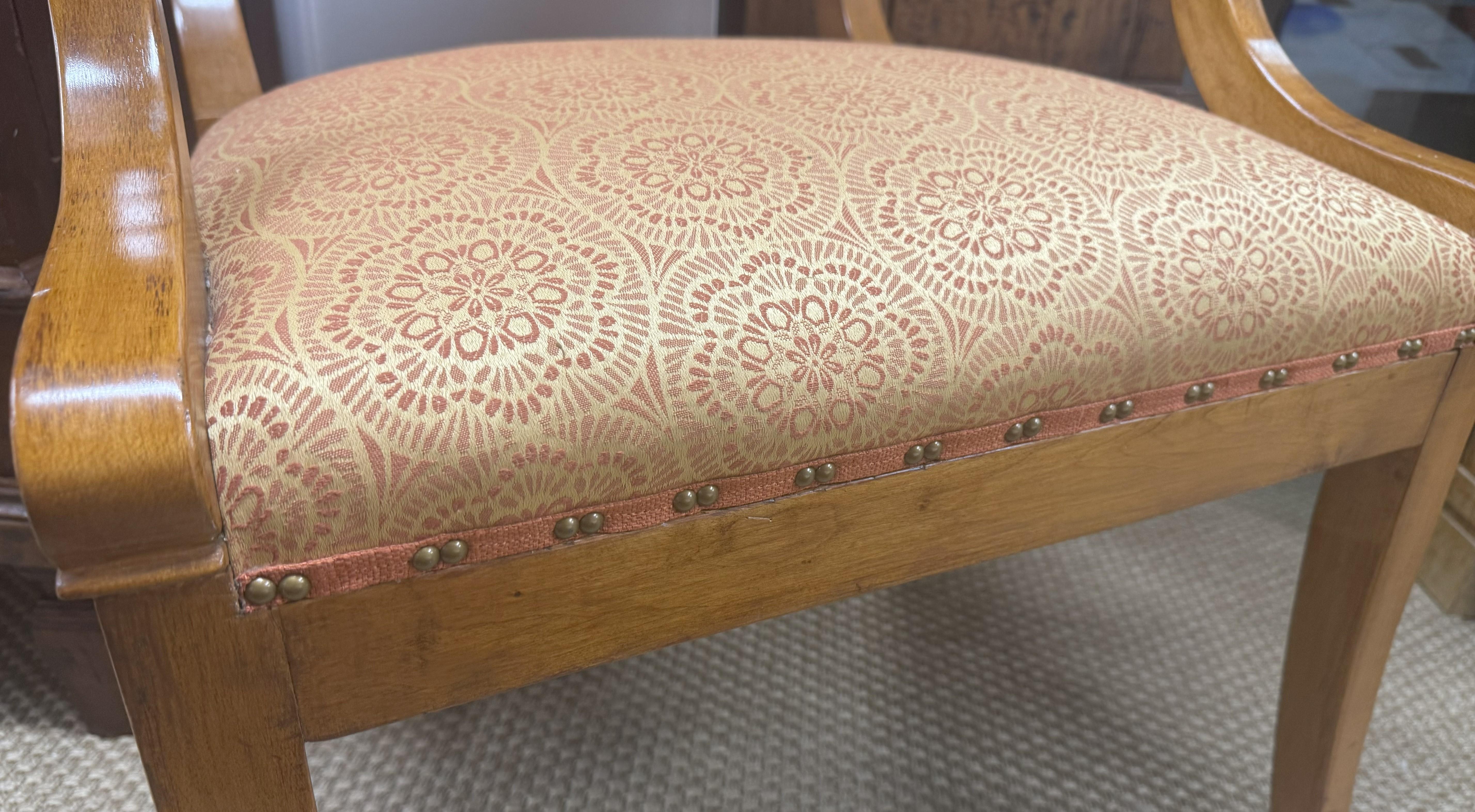 Set of Ten Mid-19th Century Danish Upholstered Birch Armchairs For Sale 1
