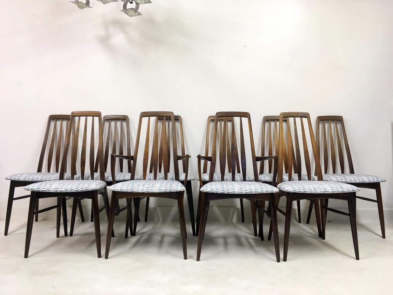 Set of Ten Midcentury Danish Dining Chairs by Koefoeds Hornslet, 1960s 1