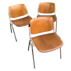 Set of Ten Mid-Century Giancarlo Piretti Chairs by Castelli