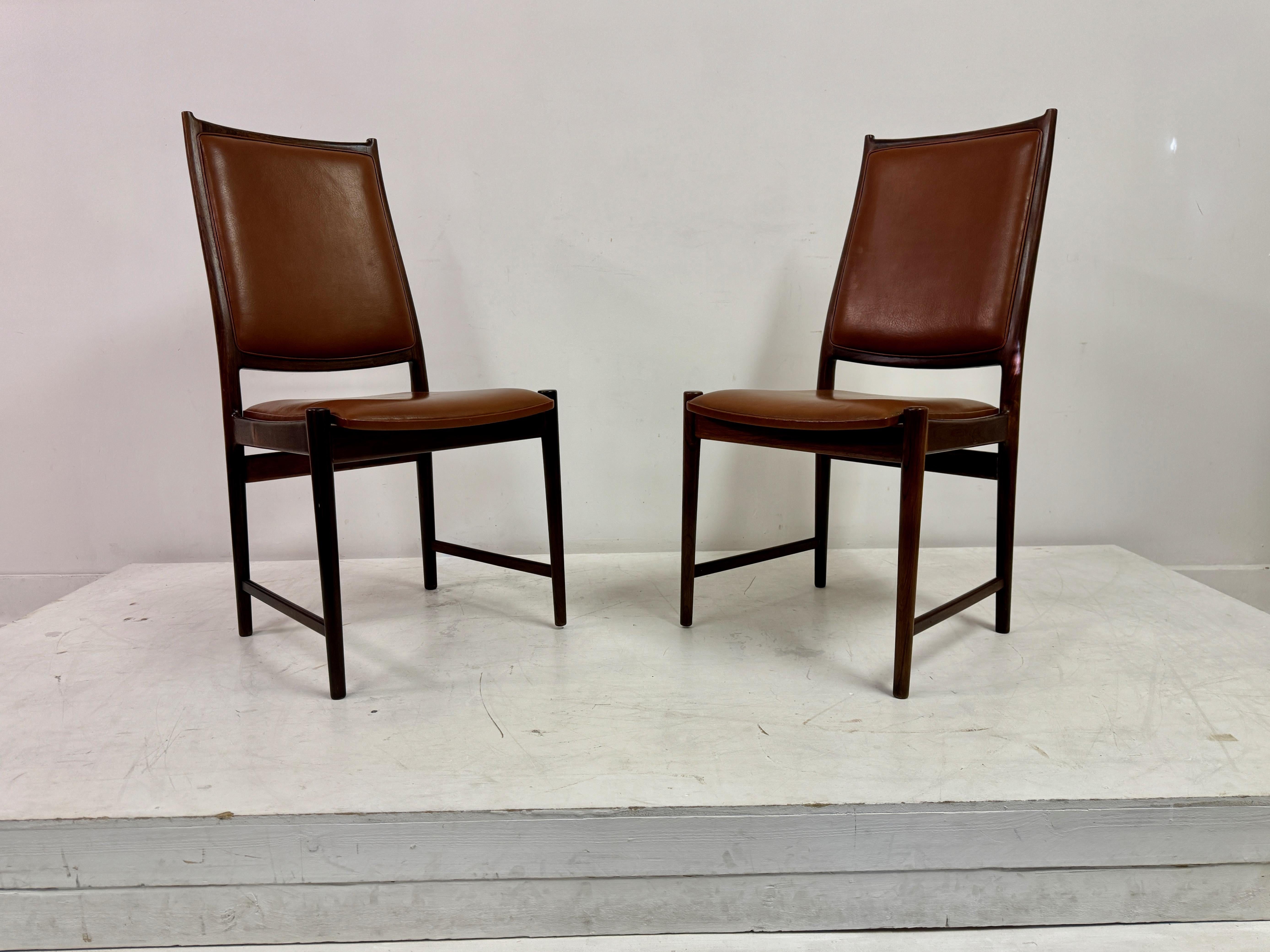 Set of Ten Mid Century Scandinavian Dining Chairs by Torbjørn Afdal for Bruksbo For Sale 6