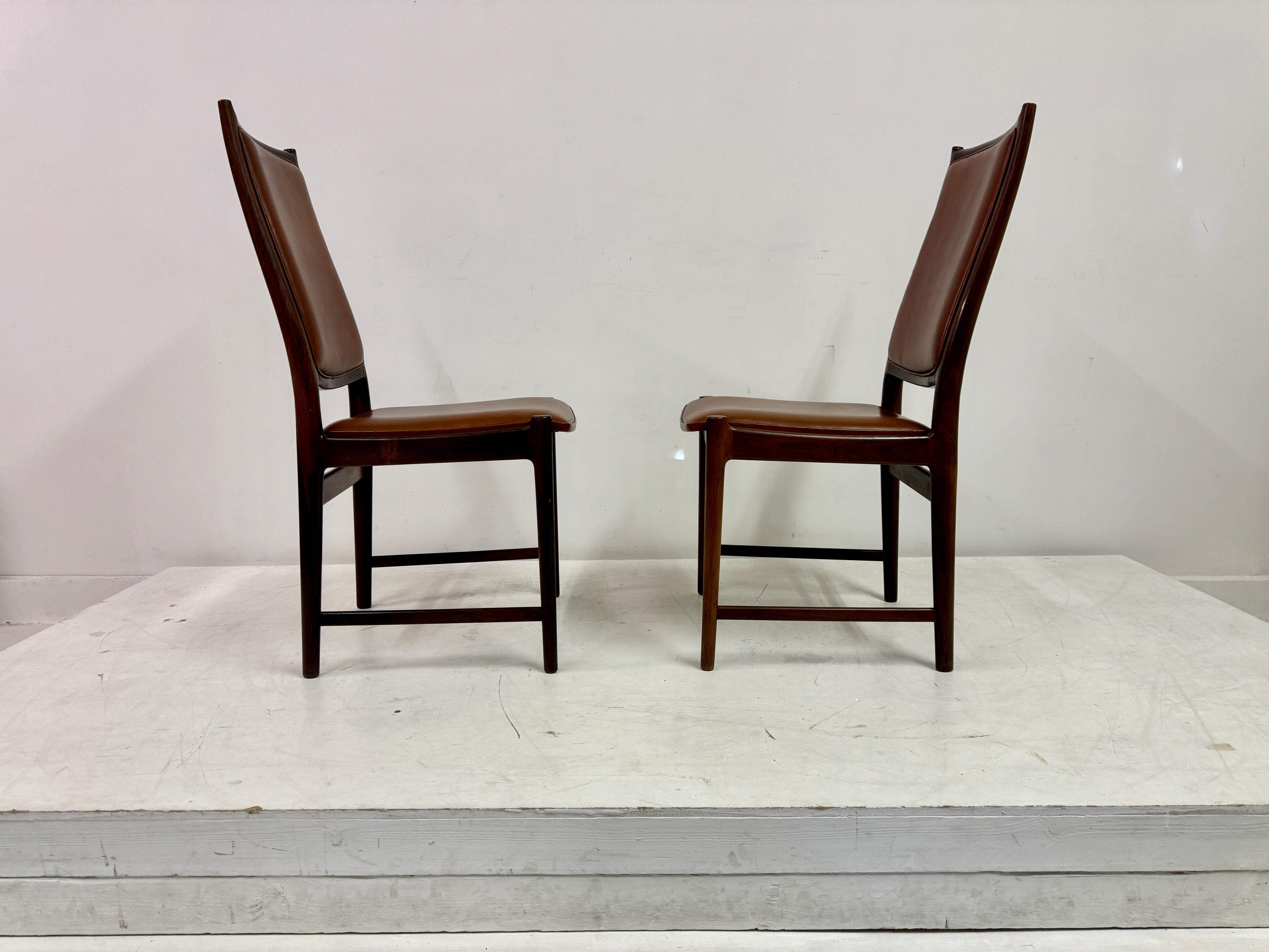 Set of Ten Mid Century Scandinavian Dining Chairs by Torbjørn Afdal for Bruksbo For Sale 7