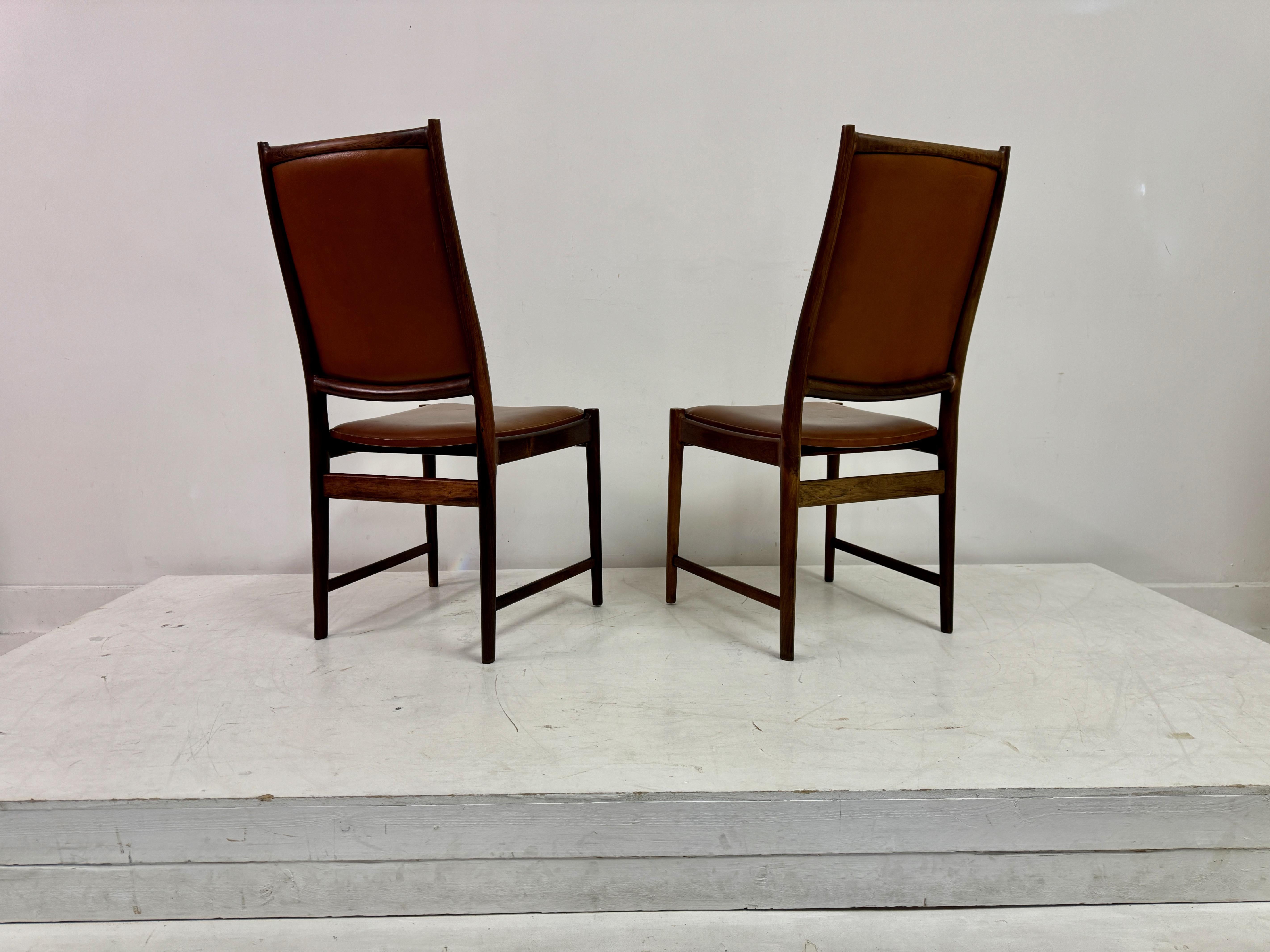 Set of Ten Mid Century Scandinavian Dining Chairs by Torbjørn Afdal for Bruksbo For Sale 9