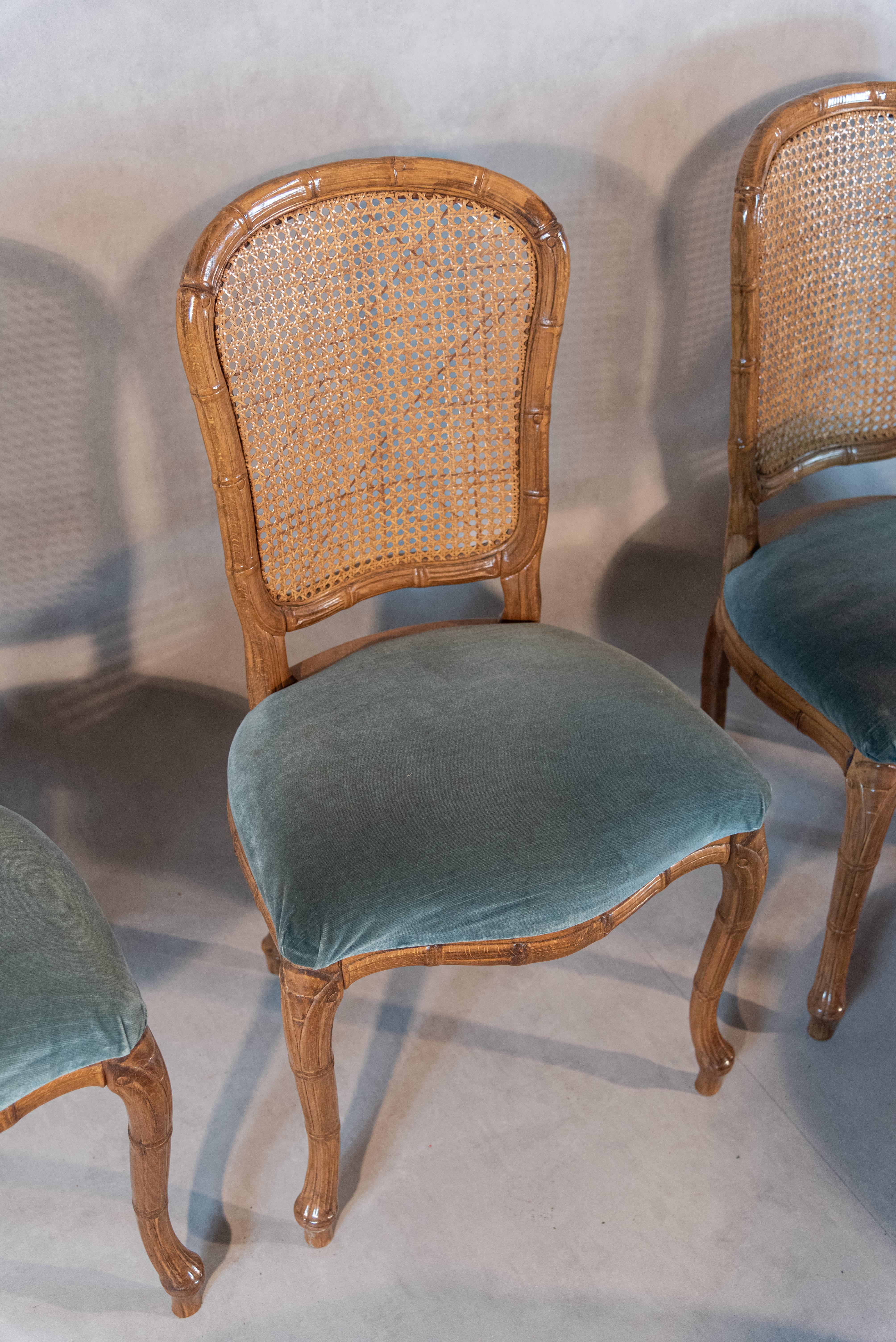 Set of Ten Midcentury Caned Chairs 3