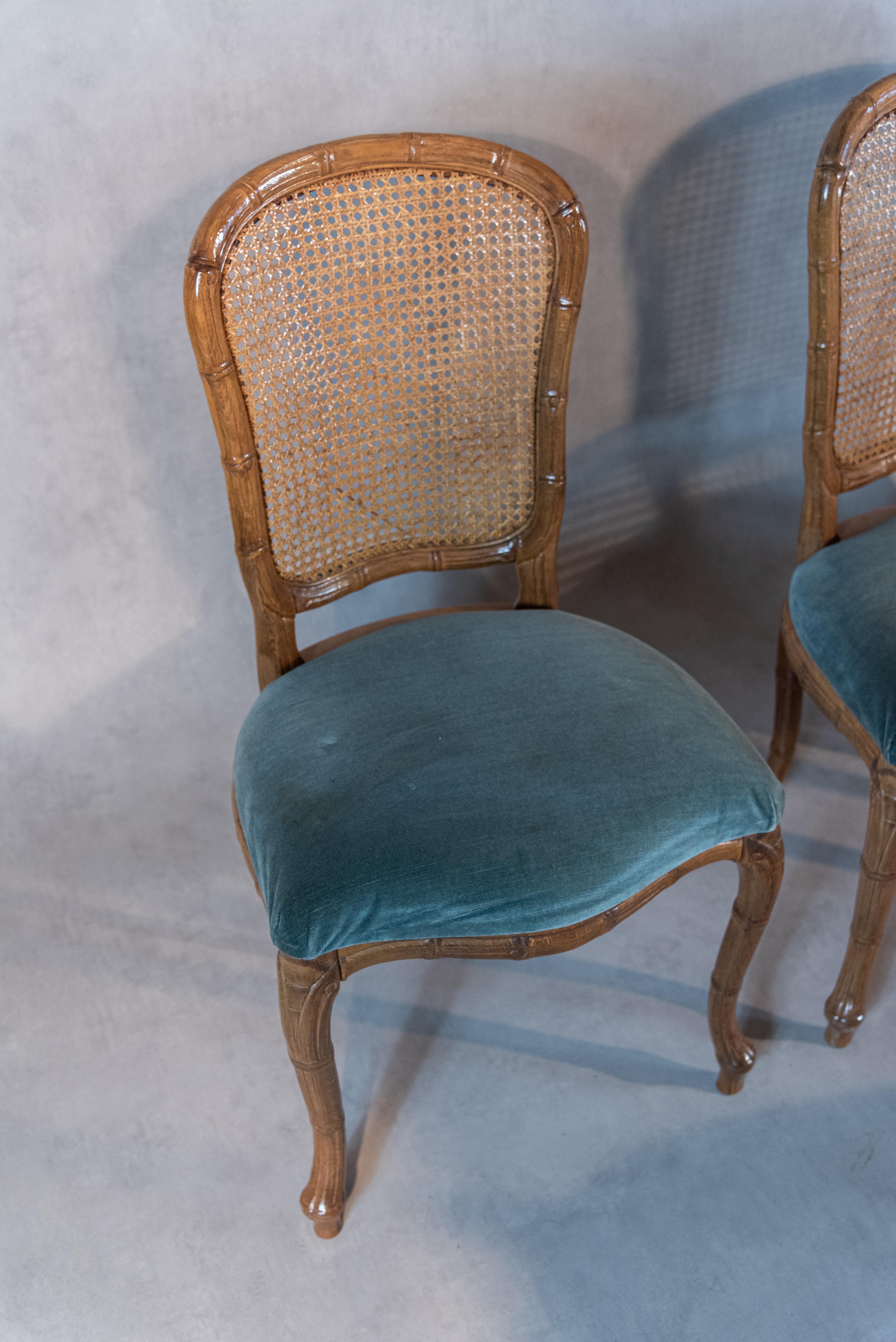 Set of Ten Midcentury Caned Chairs 2