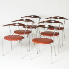 Satz von zehn Midcentury "JH 701" Esszimmerstühlen, Hans J. Wegner, Dänemark, 1950er Jahre