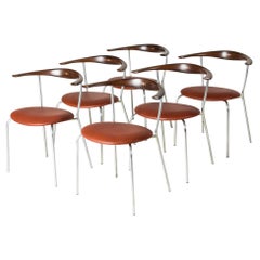 Set of ten Midcentury "JH 701" dining chairs, Hans J. Wegner, Denmark, 1950s