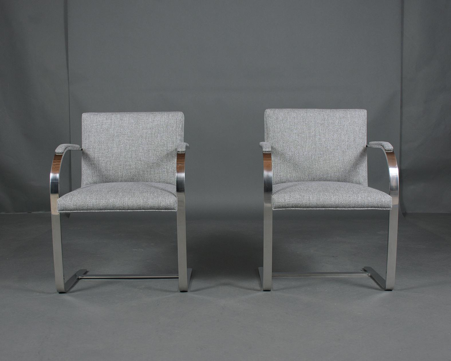 American Set of Ten Dining Chairs After Mies Van Der Rohe Brno 