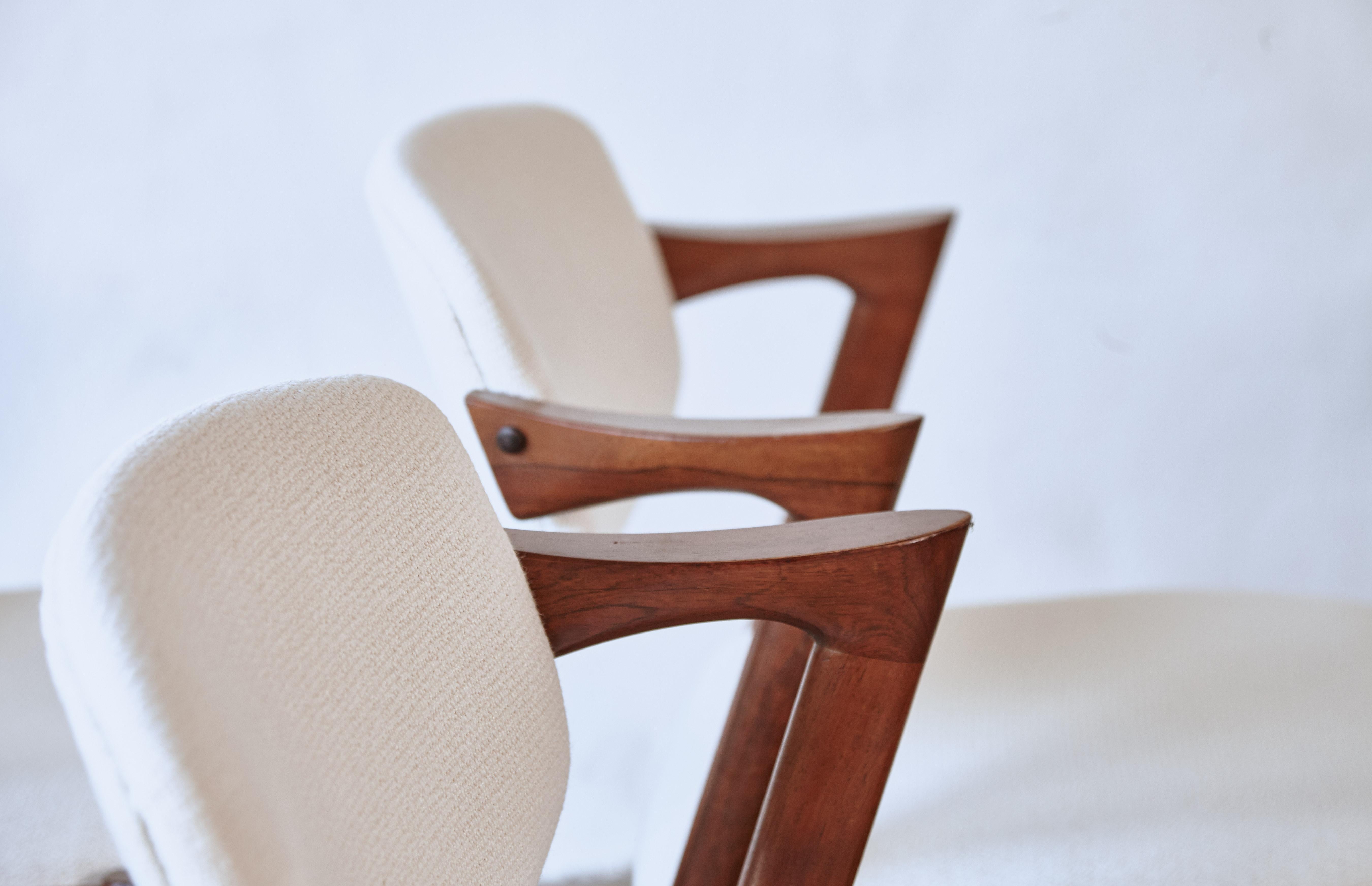 Set of Ten Model 42 Rosewood Dining Chairs by Kai Kristiansen, Denmark, 1960s 8