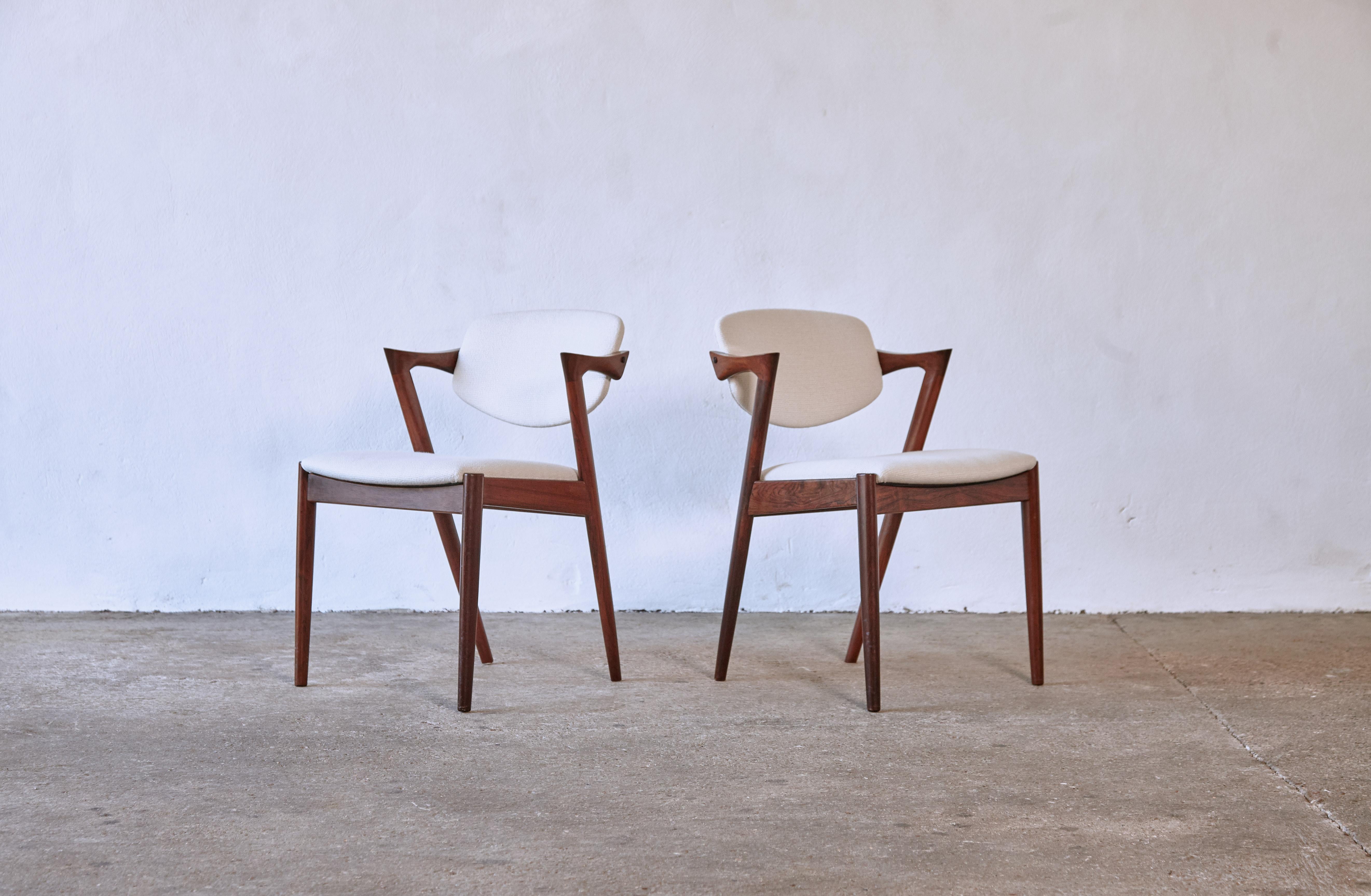 Danish Set of Ten Model 42 Rosewood Dining Chairs by Kai Kristiansen, Denmark, 1960s