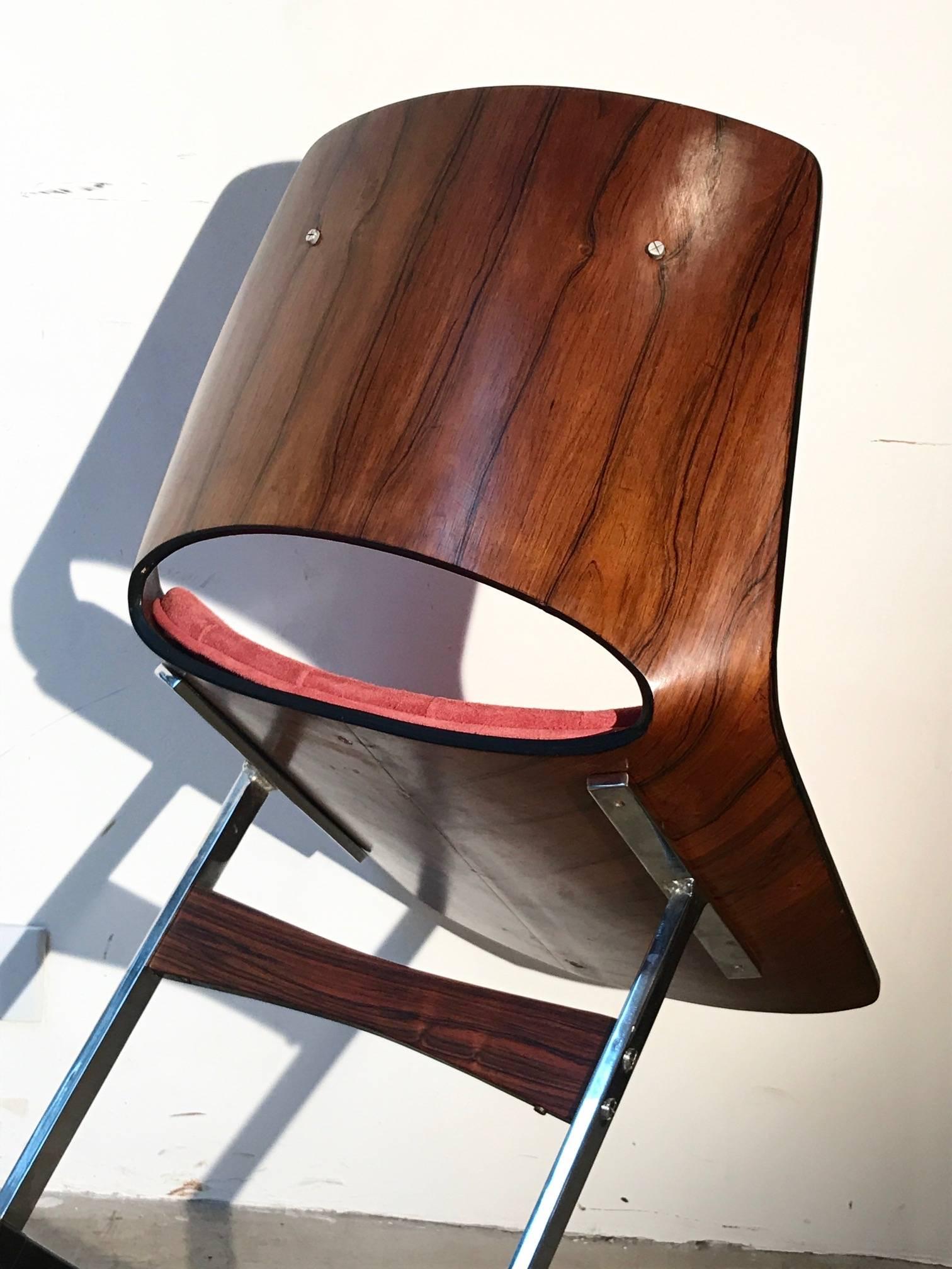 Brazilian Set of Ten Modern Dining Chairs in Rosewood by Jorge Zalszupin For Sale