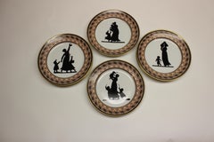 Set of Ten Mottahedeh Silhouette Dessert Plates