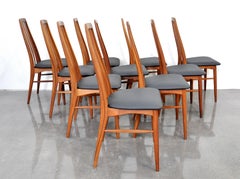 Set of Ten Niels Koefoed Teak Eva Dining Chairs