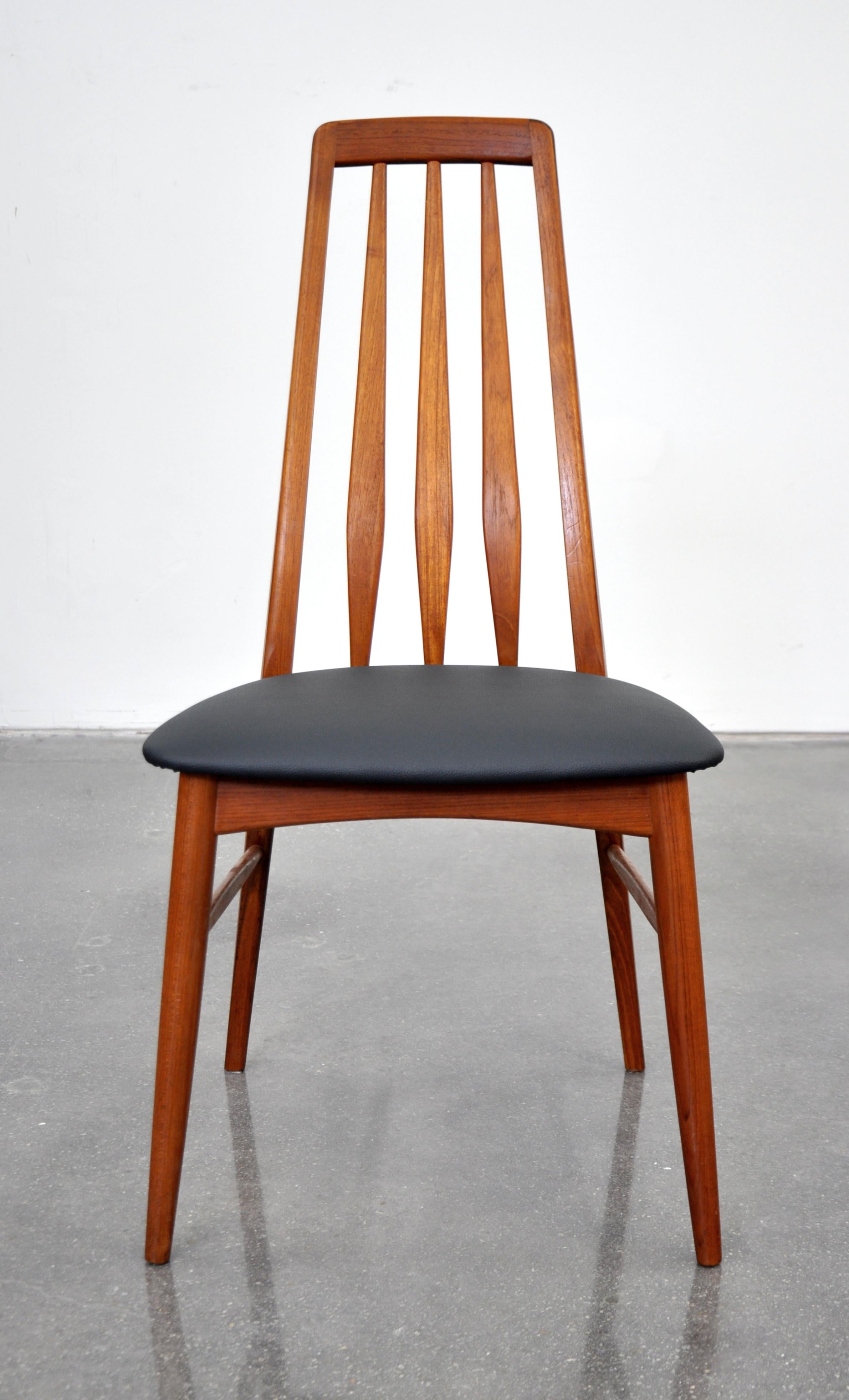 Danish Set of Ten Niels Koefoed Teak Eva Dining Chairs