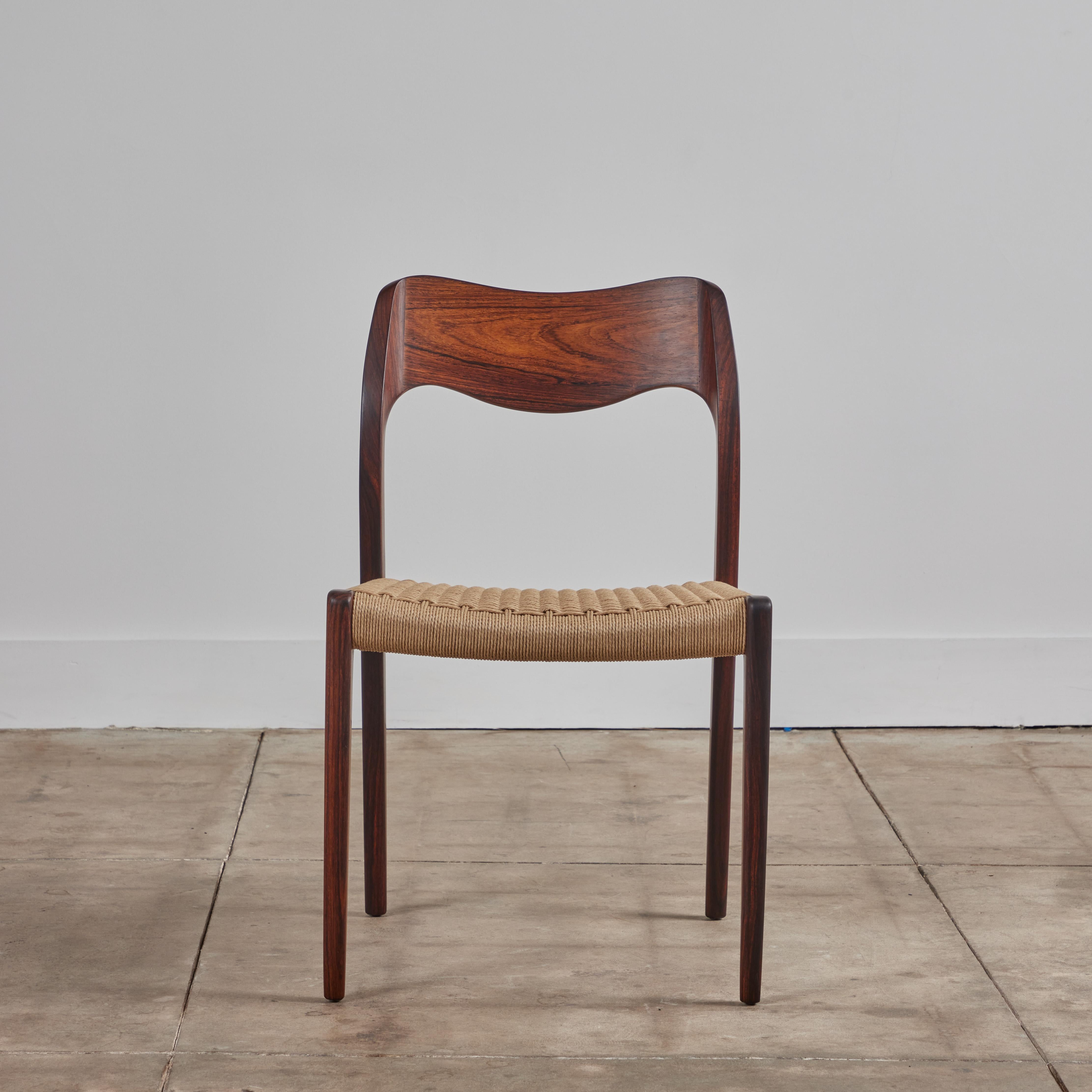 Set of Ten Niels Møller No. 71/ No. 75 Rosewood Dining Chairs 2