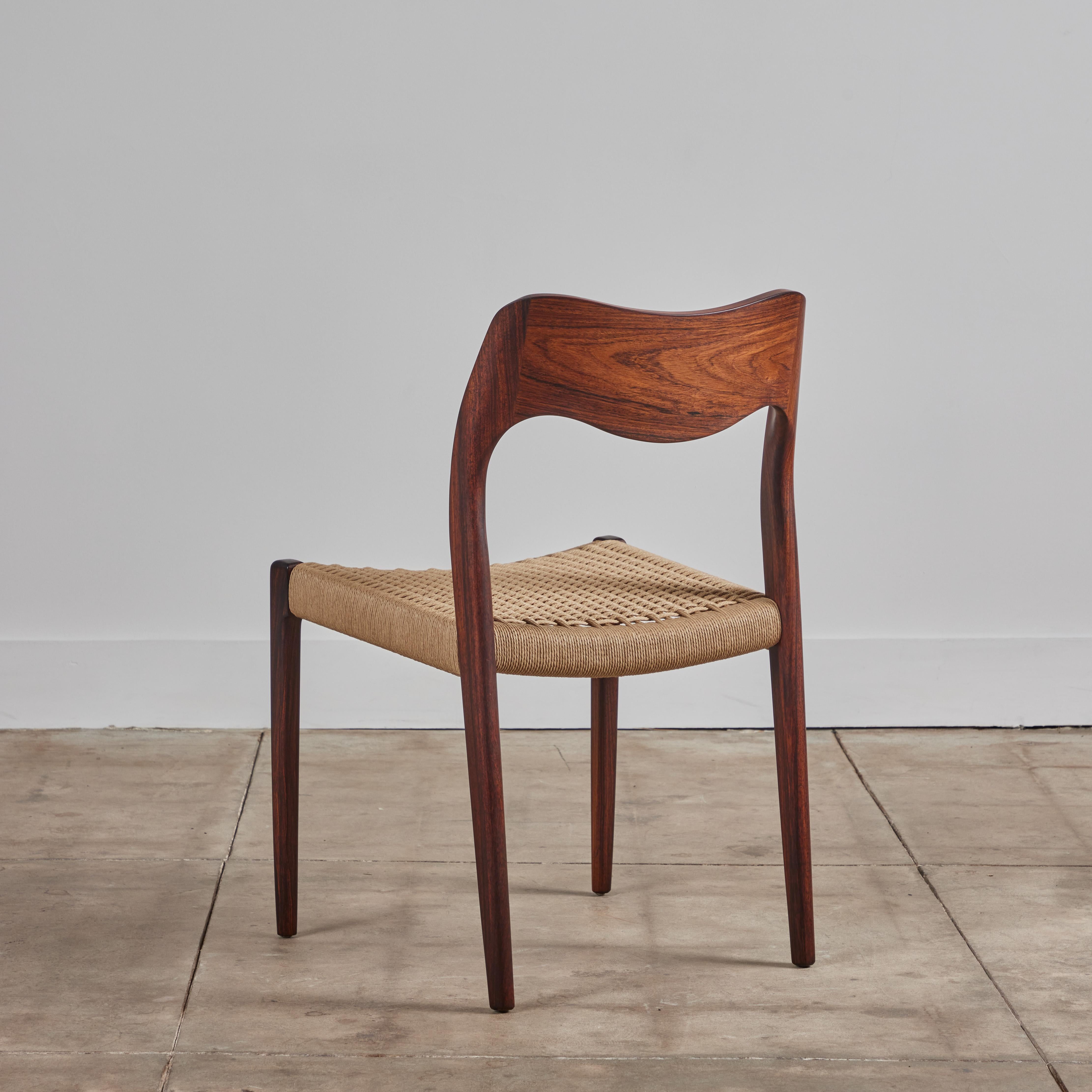 Set of Ten Niels Møller No. 71/ No. 75 Rosewood Dining Chairs 5