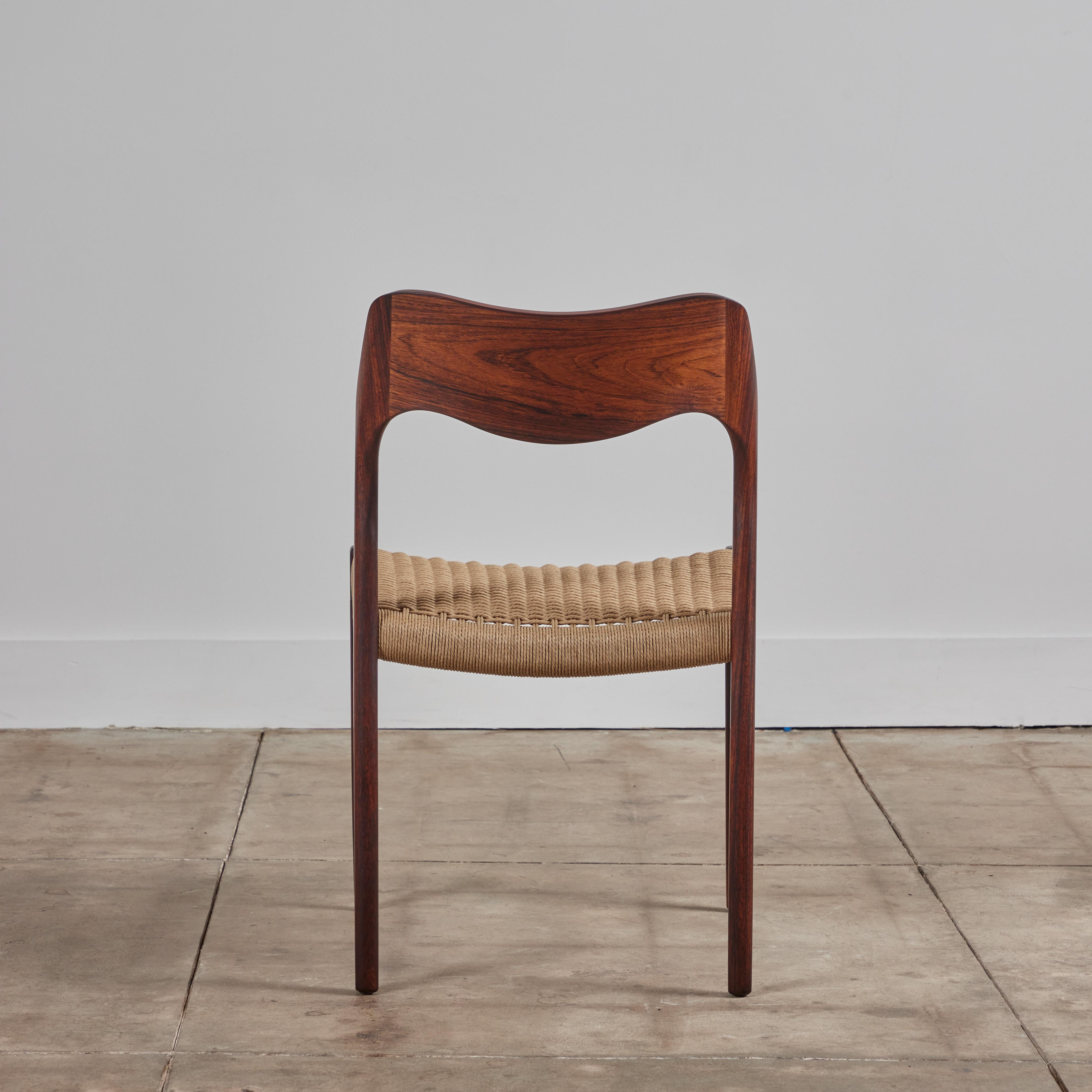 Set of Ten Niels Møller No. 71/ No. 75 Rosewood Dining Chairs 6