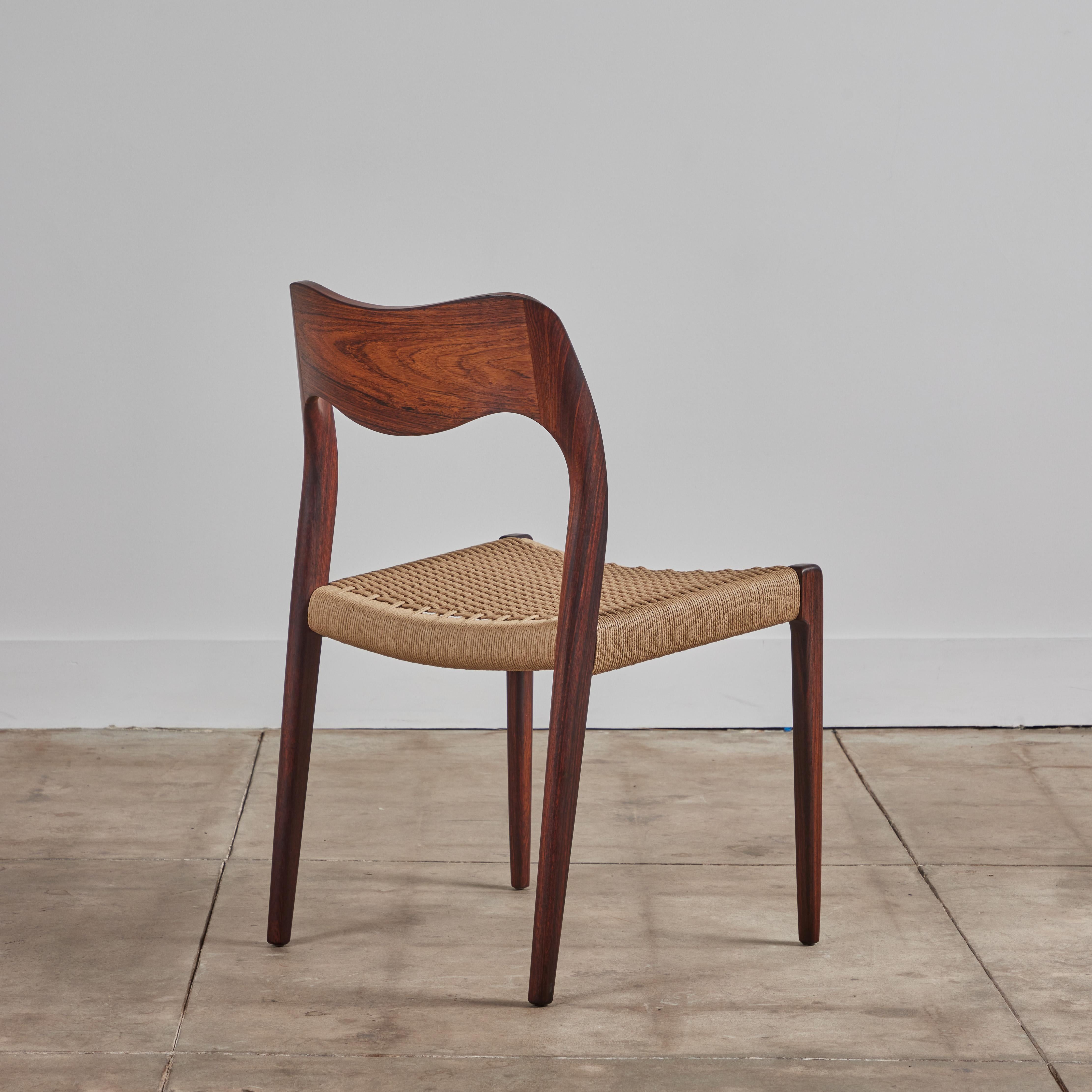 Set of Ten Niels Møller No. 71/ No. 75 Rosewood Dining Chairs 7