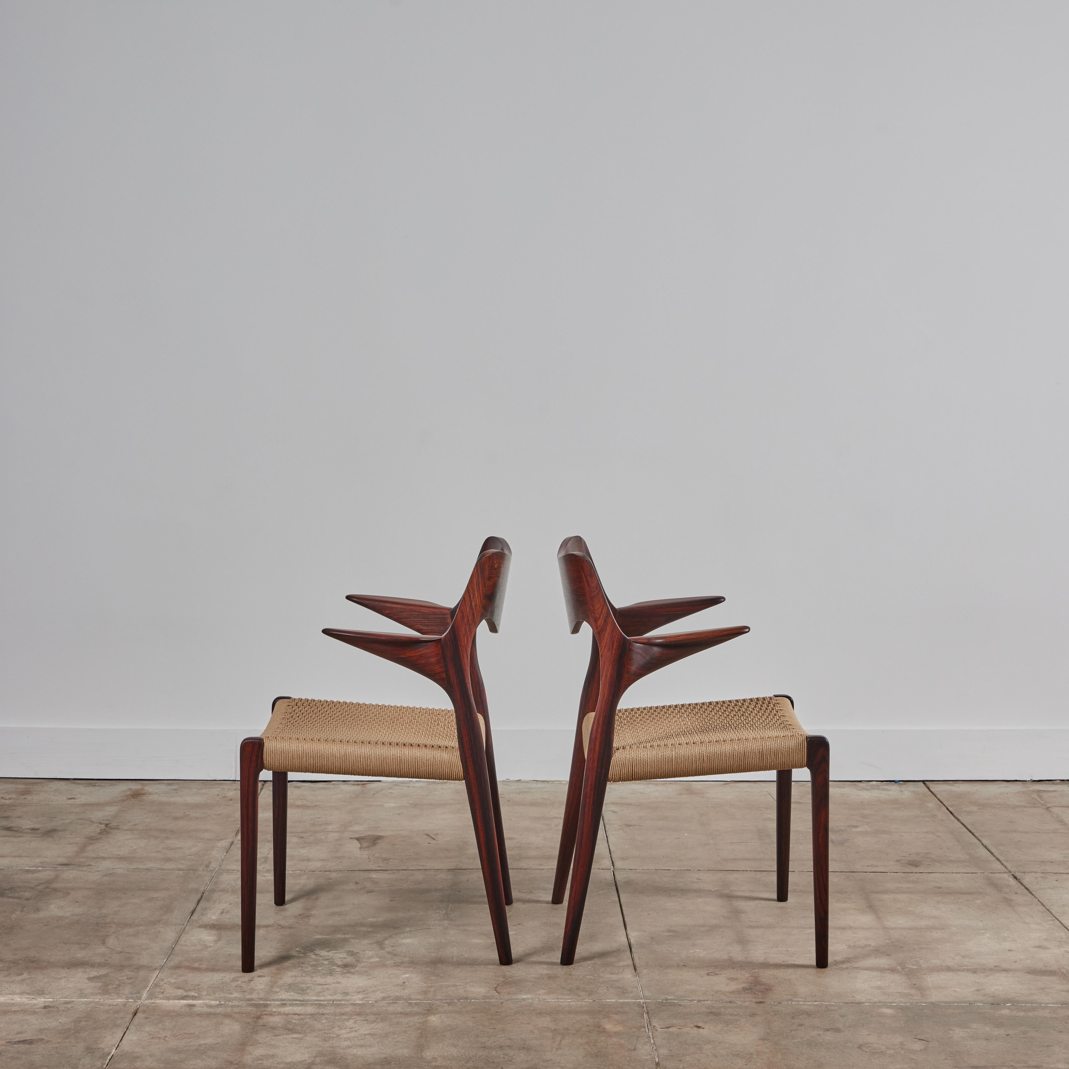 Mid-20th Century Set of Ten Niels Møller No. 71/ No. 75 Rosewood Dining Chairs