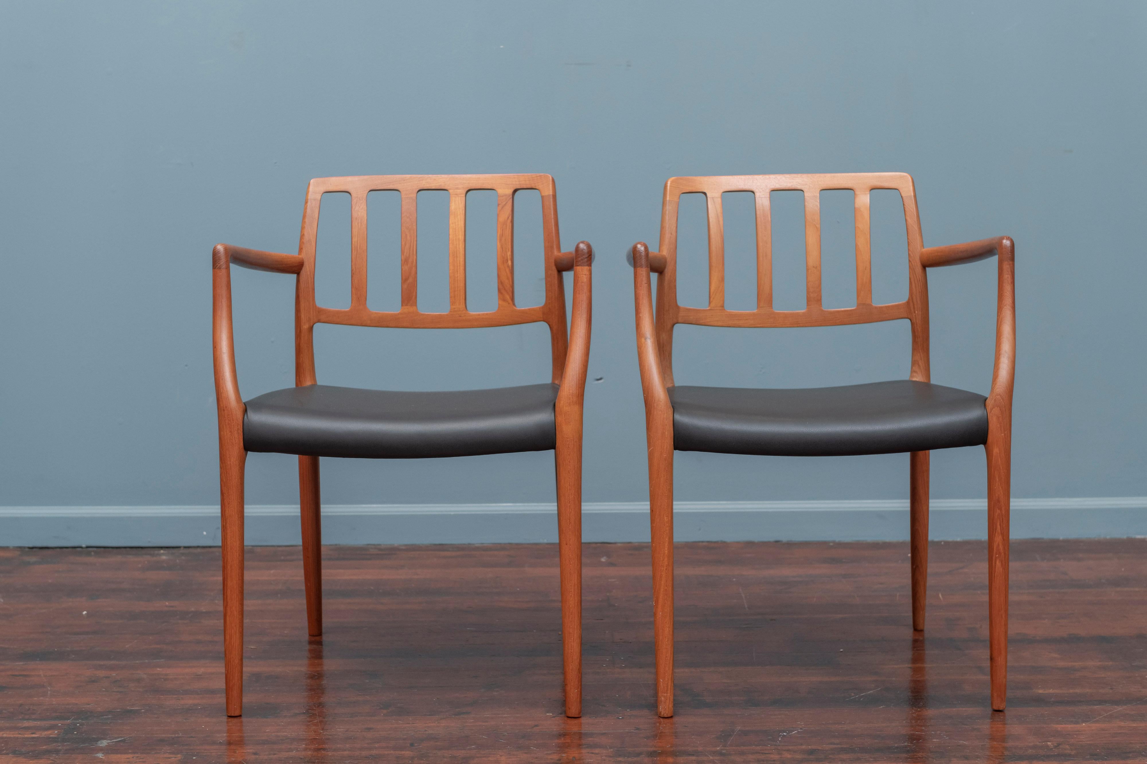 Scandinavian Modern Set of Ten Niels Otto Møller for J. L. Møller Model 83 Dining Chairs