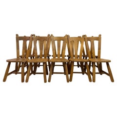 Ensemble de dix chaises de salle à manger en Oak Oak par De Puydt