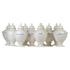 Set of ten old pharmacy jar from italy 