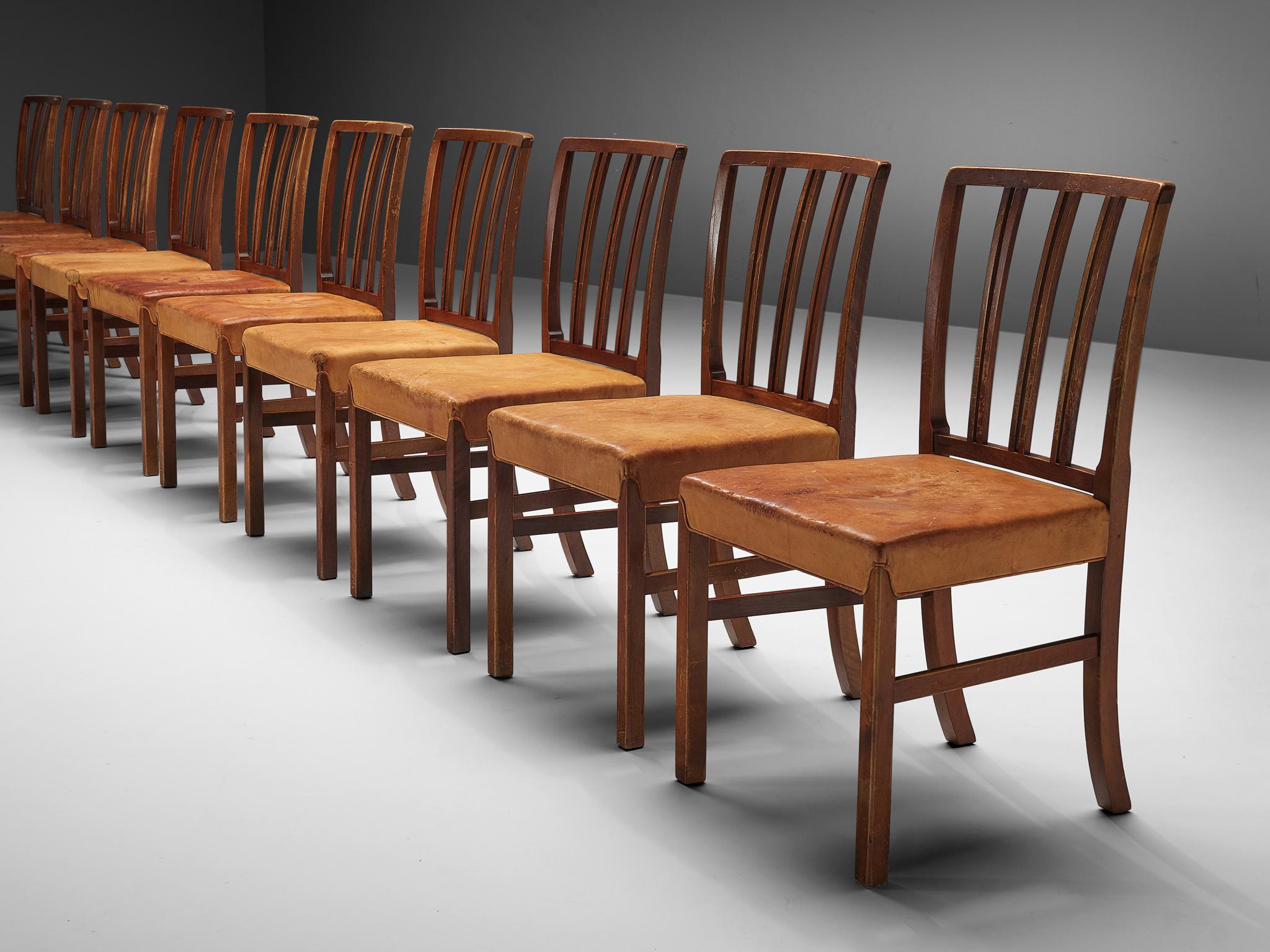 Set of Ten Ole Wanscher Dining Chairs for Fritz Hansen 3