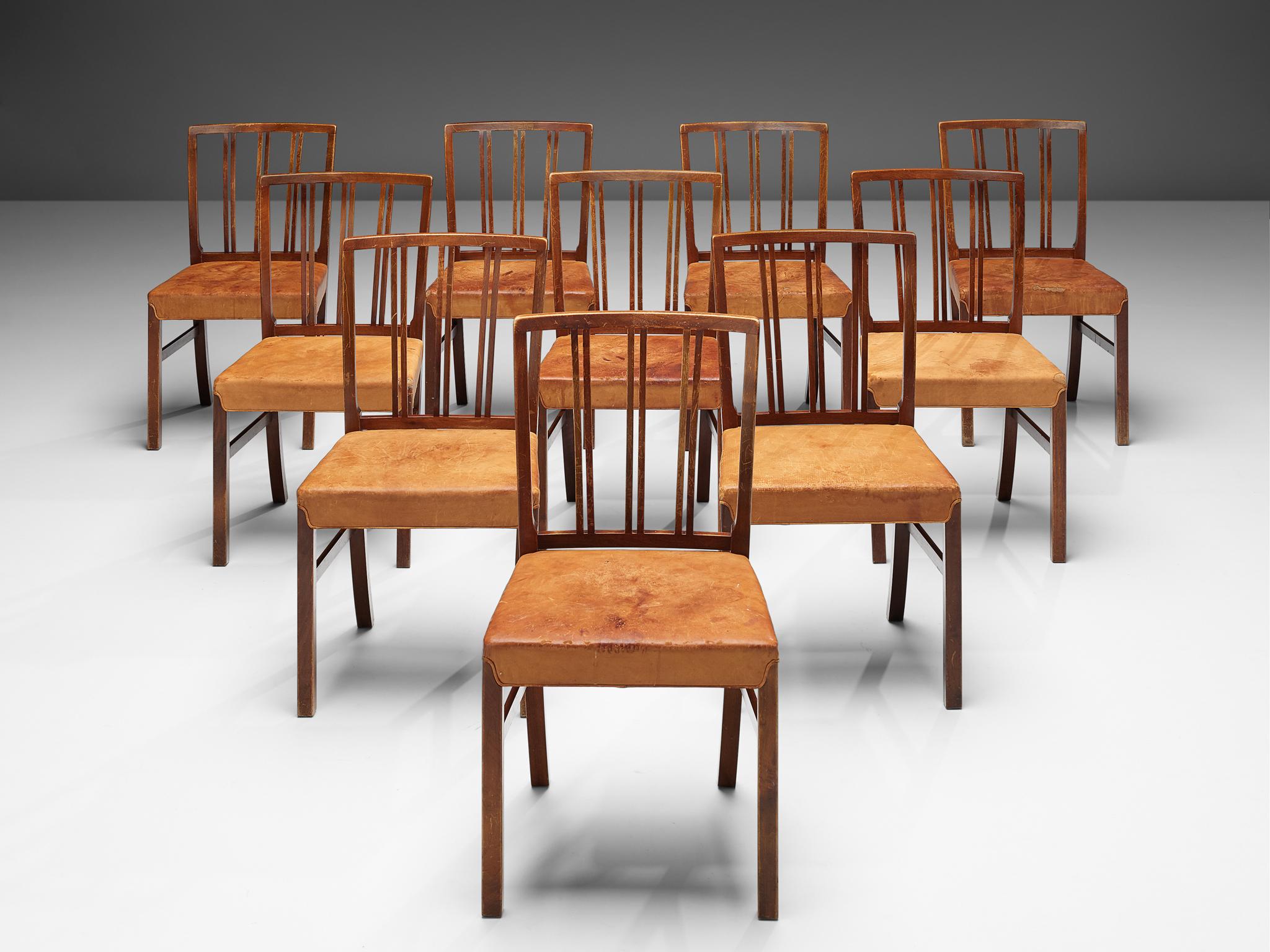 Danish Set of Ten Ole Wanscher Dining Chairs for Fritz Hansen