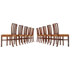 Set of Ten Ole Wanscher Dining Chairs for Fritz Hansen