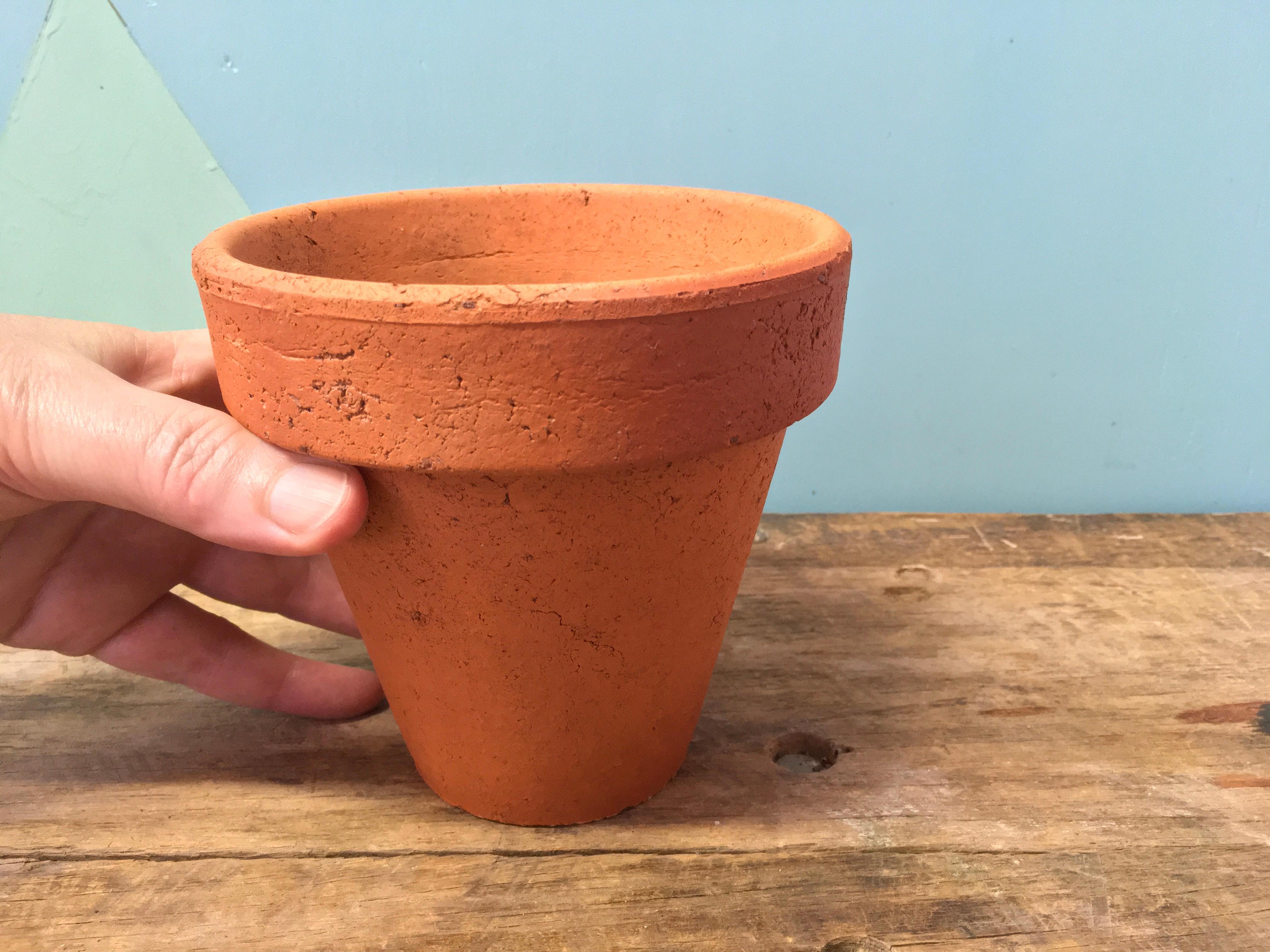 Set di dieci vasi in terracotta originali della metà del secolo scorso, anni '50 in vendita 6