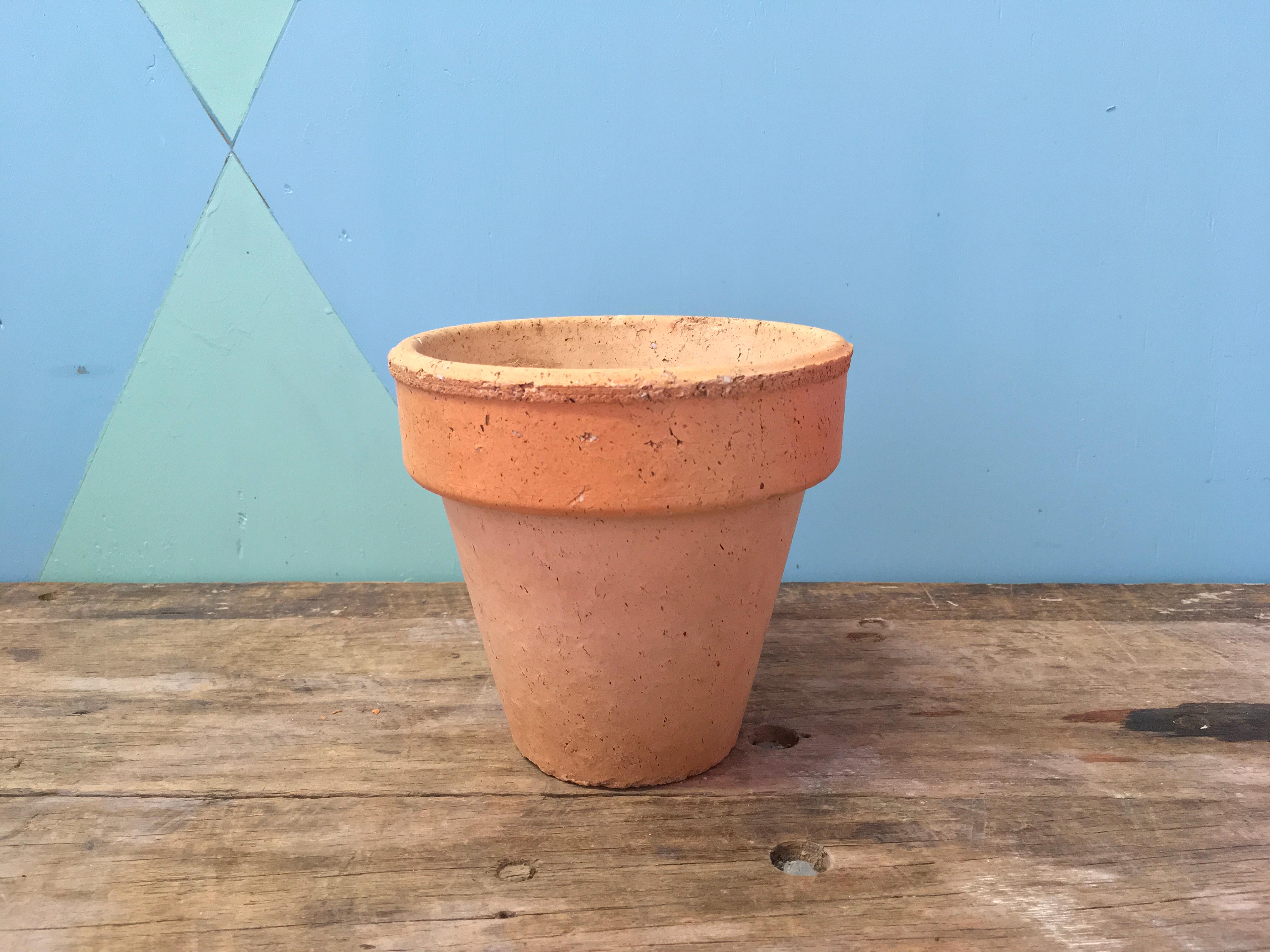 Set of Ten Original Mid-Century Earthenware Terracotta Planter Pots, 1950s For Sale 8