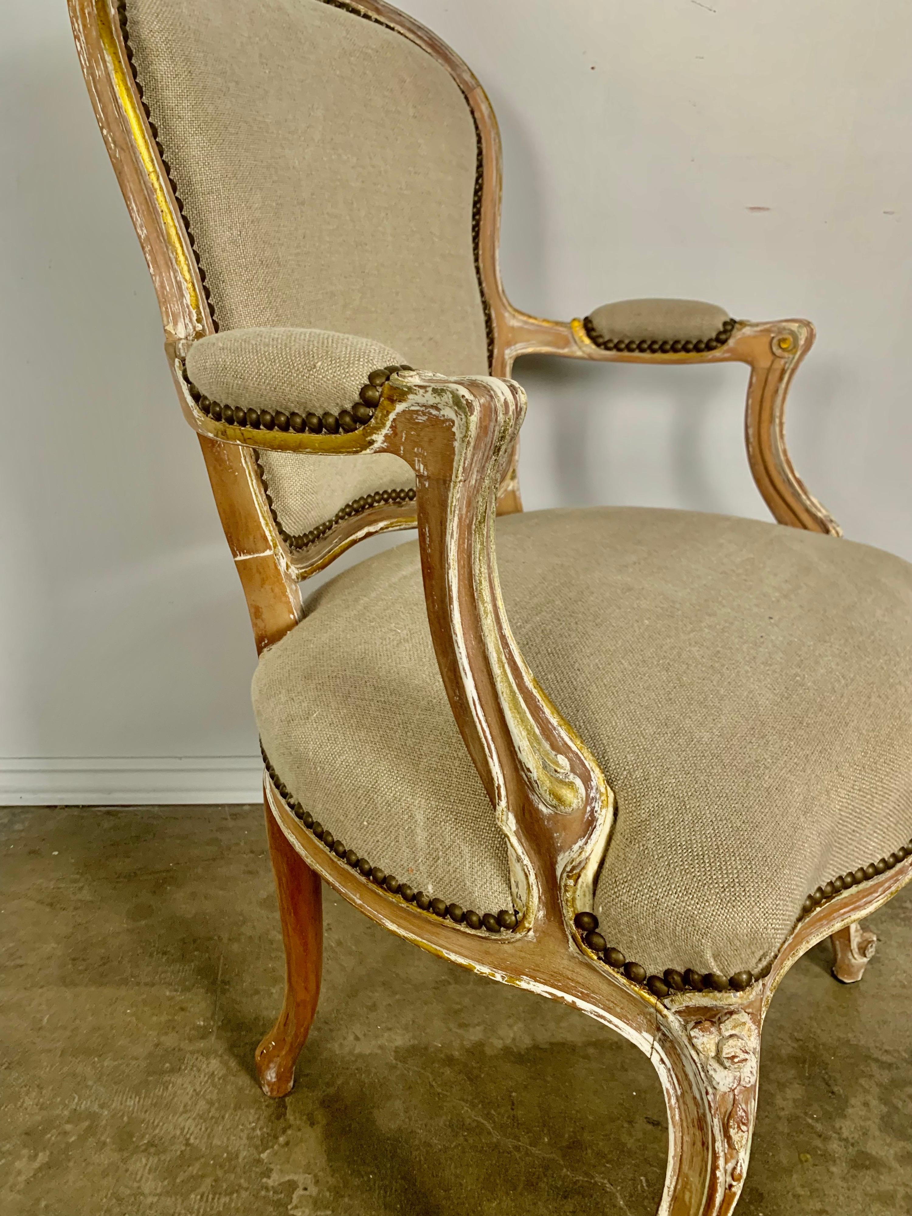 Set of Ten Painted Louis XV Style French Dining Chairs 6