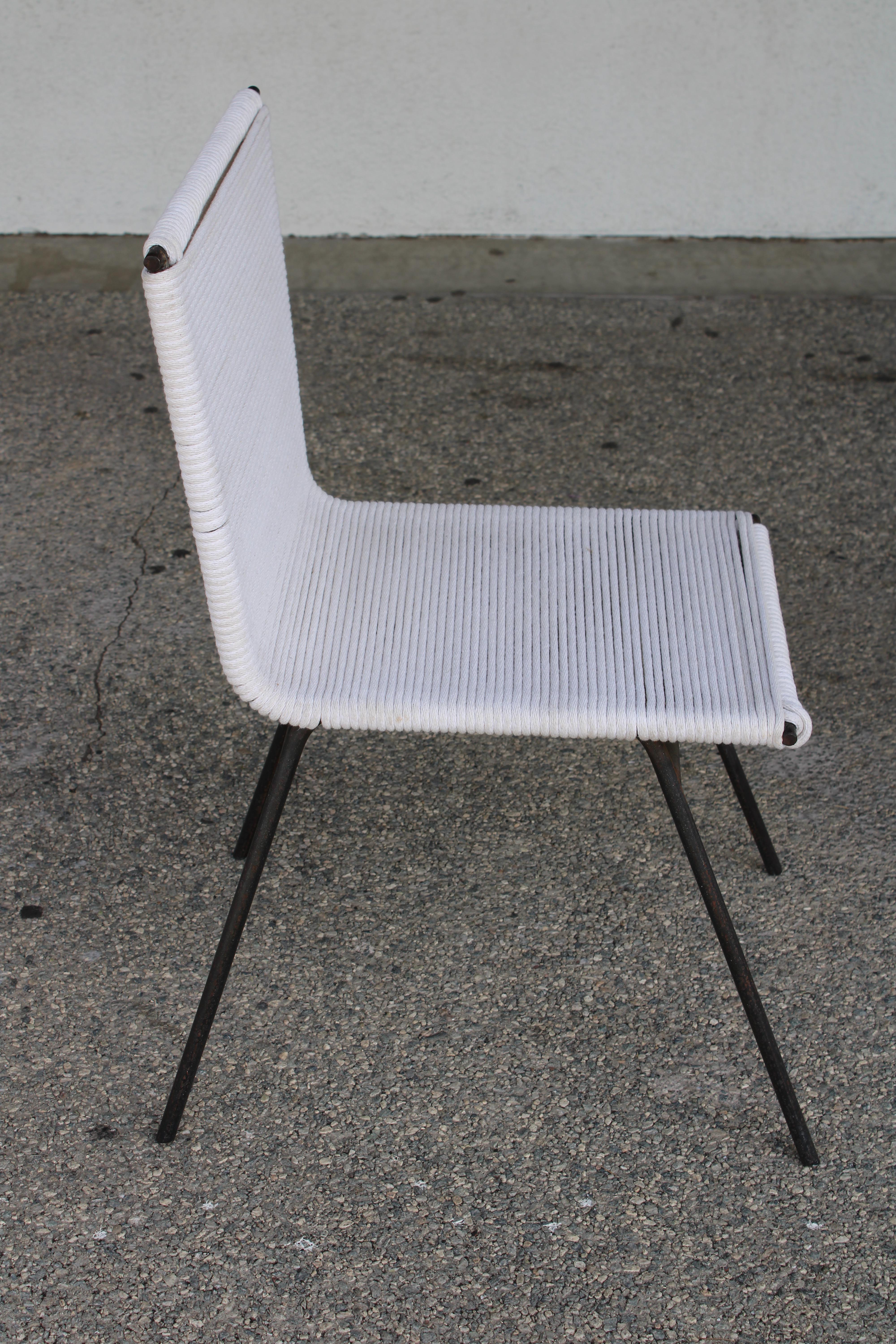 Fin du 20e siècle Ensemble de dix chaises de patio en corde dans le style d'Allan Gould en vente