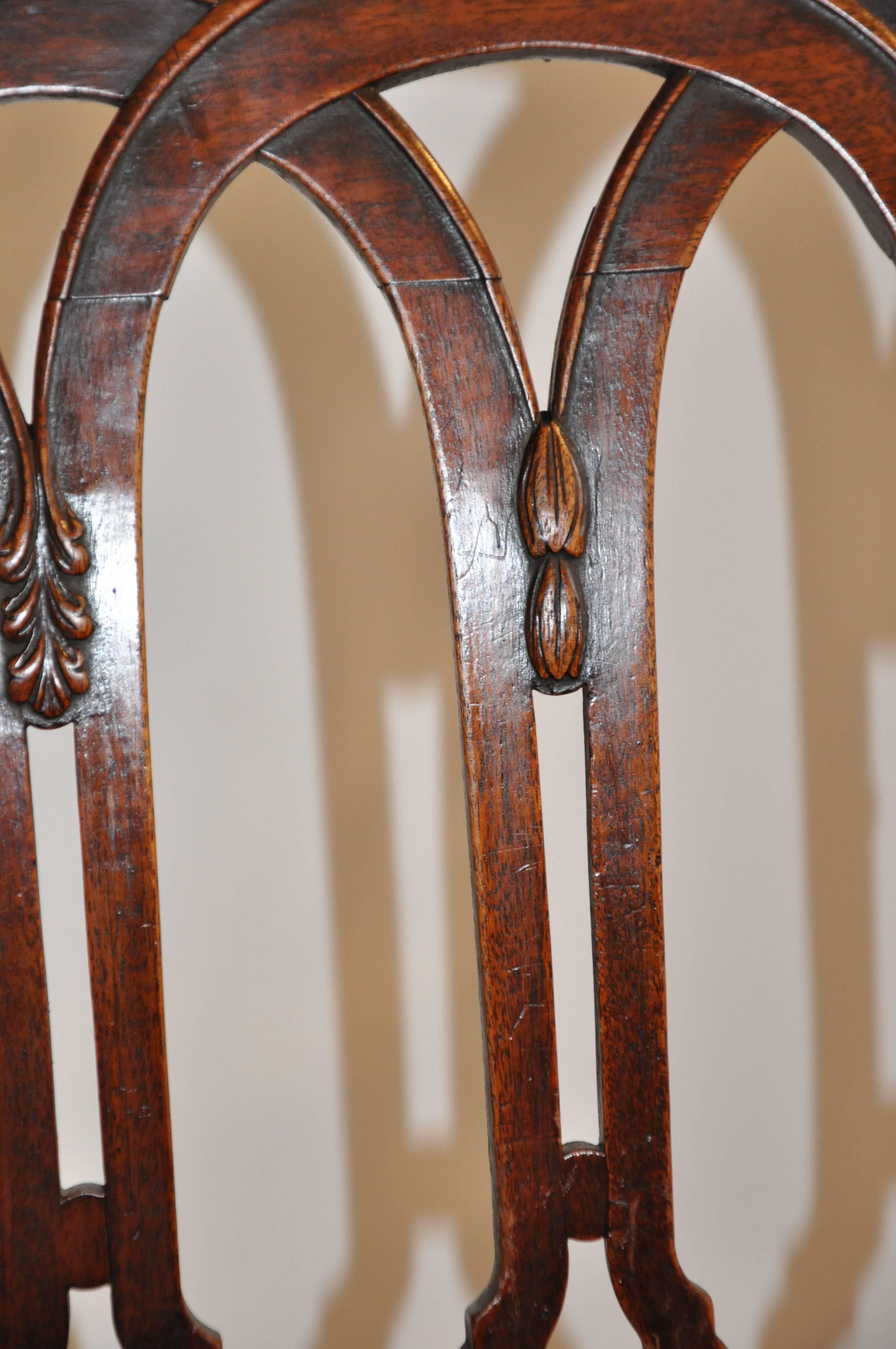 18th Century and Earlier Set of Ten Period 18th Century George III Chippendale Dining Chairs