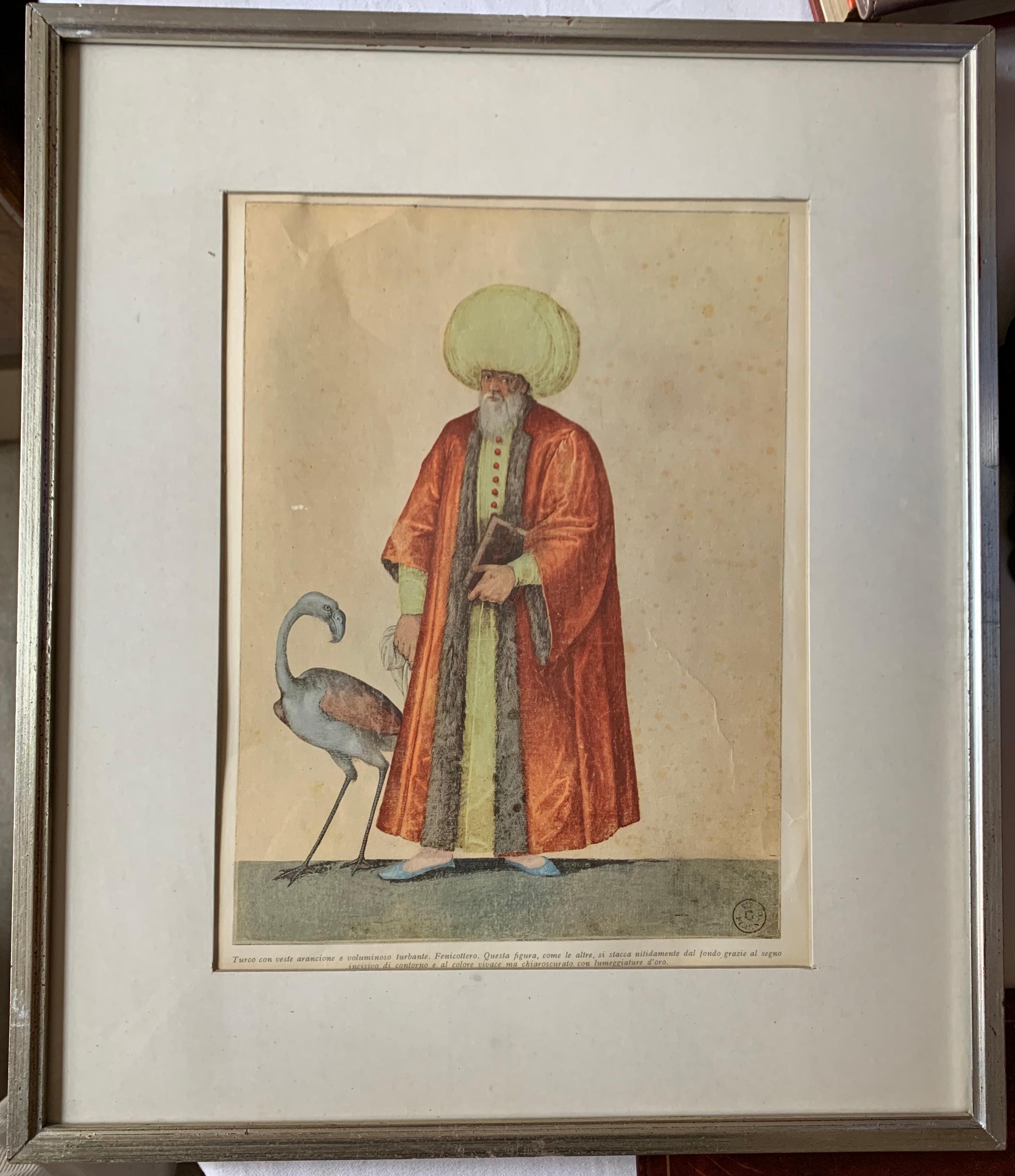 Set of Ten Prints of Ottoman Figures with Animals 4