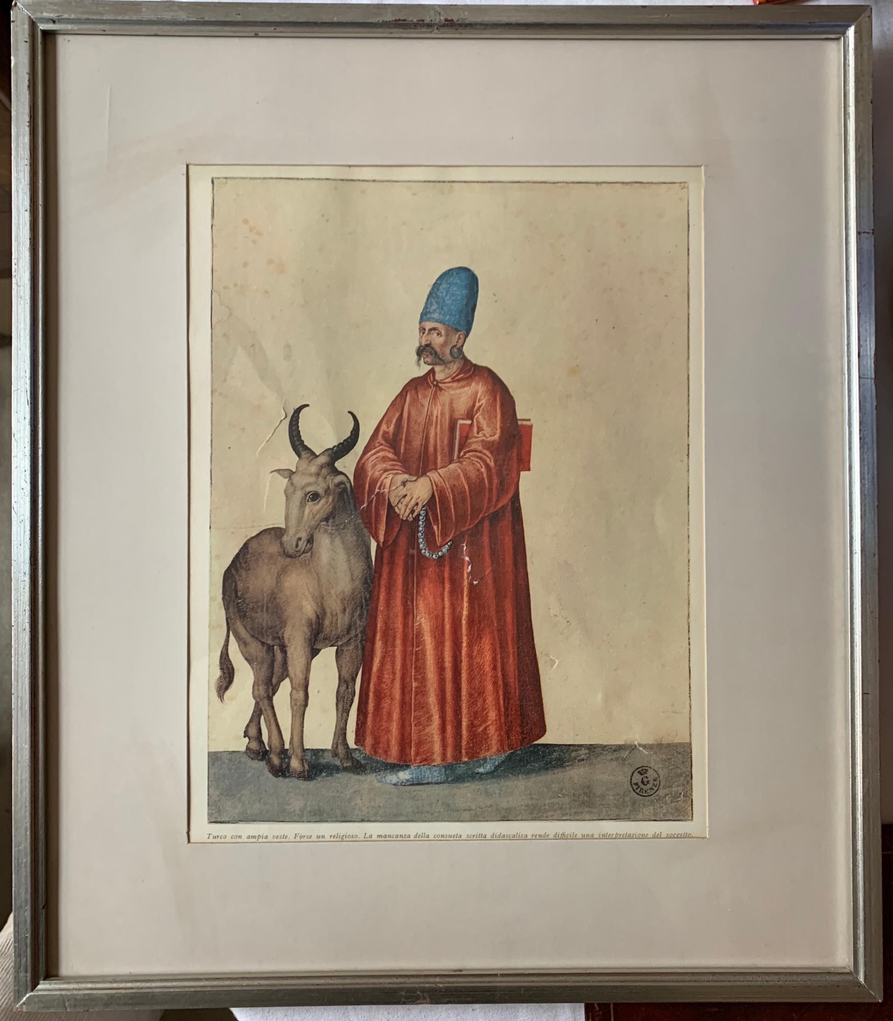 Italian Set of Ten Prints of Ottoman Figures with Animals