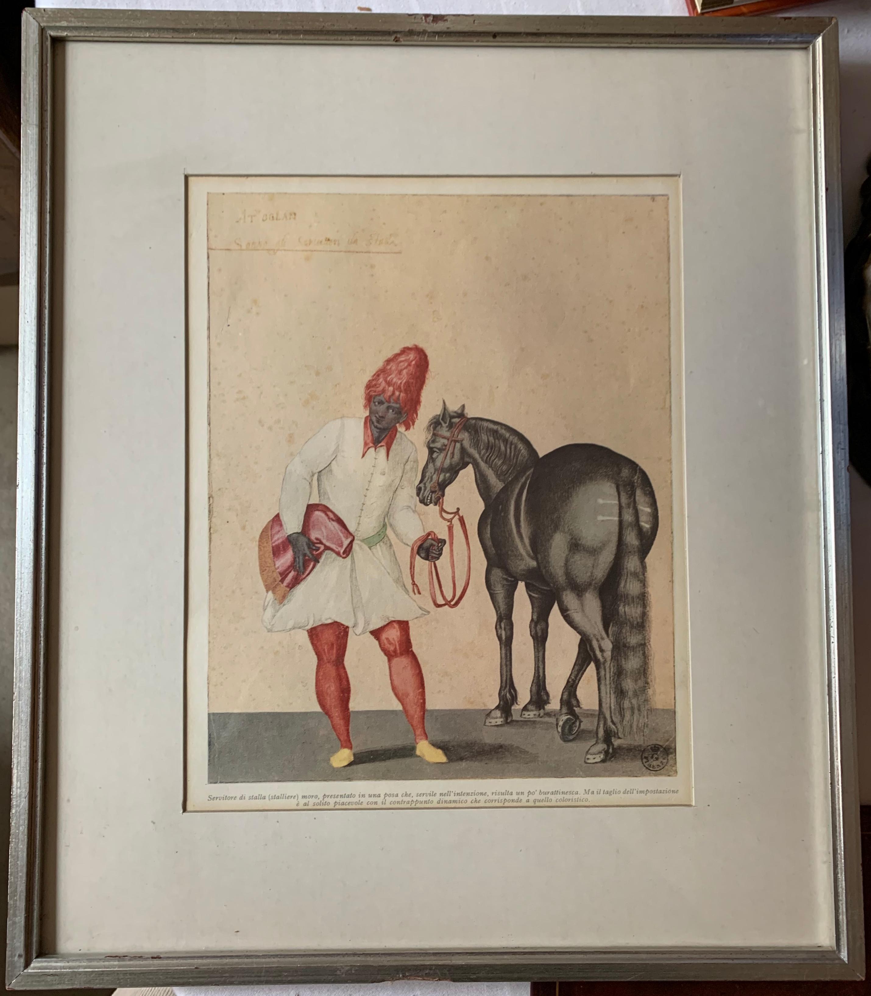 Set of Ten Prints of Ottoman Figures with Animals In Good Condition In New York, NY